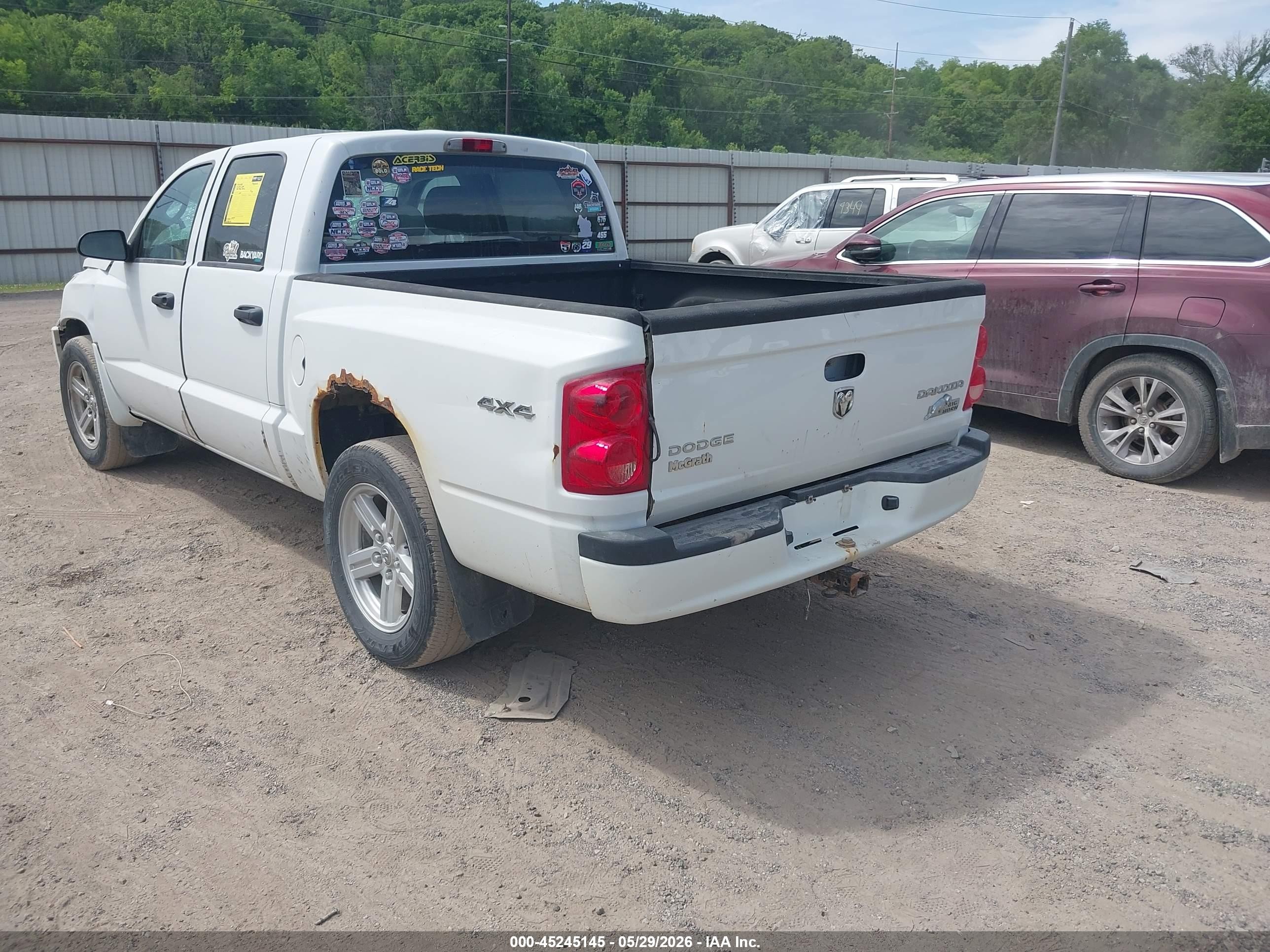 2011 Ram Dakota Bighorn/lonestar Белый vin: 1D7RW3GK3BS661730