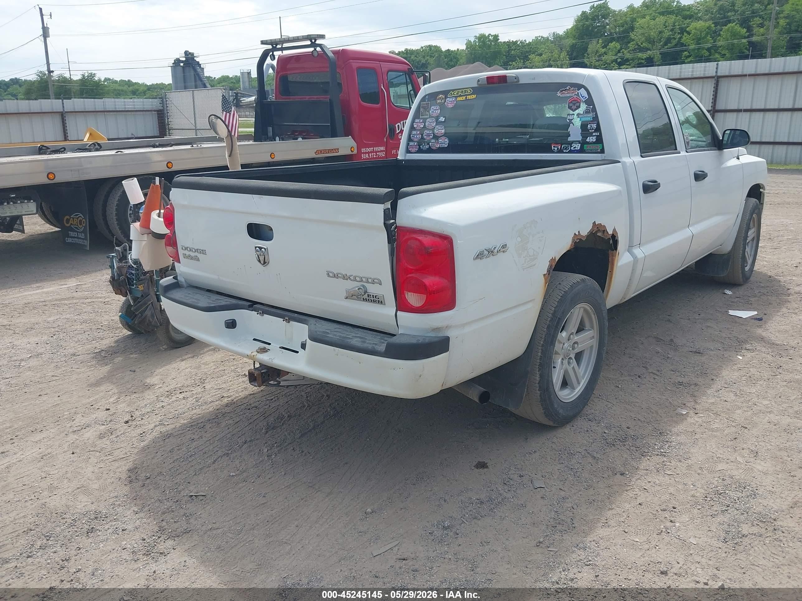 2011 Ram Dakota Bighorn/lonestar Белый vin: 1D7RW3GK3BS661730