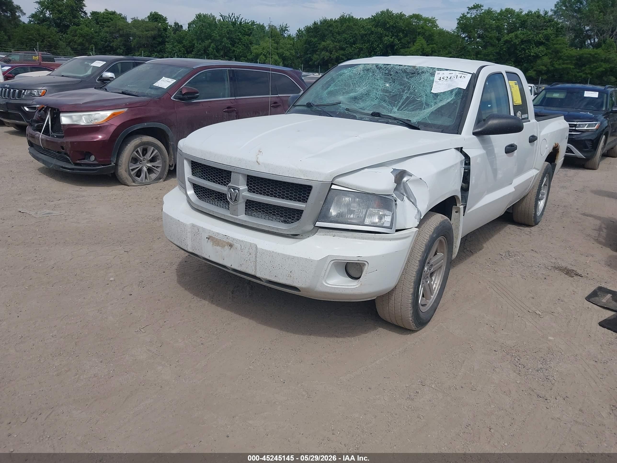 2011 Ram Dakota Bighorn/lonestar Белый vin: 1D7RW3GK3BS661730