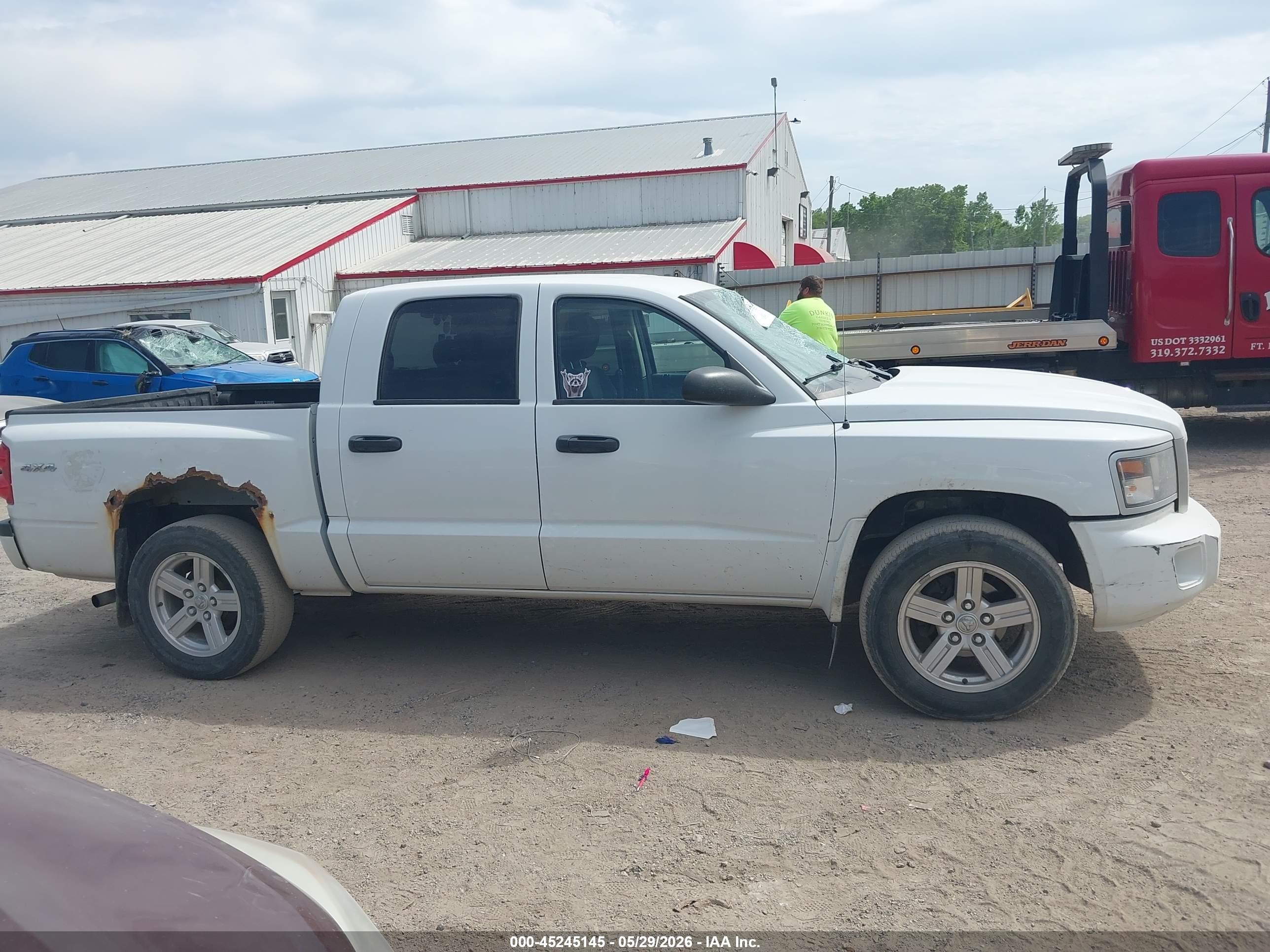 2011 Ram Dakota Bighorn/lonestar Белый vin: 1D7RW3GK3BS661730