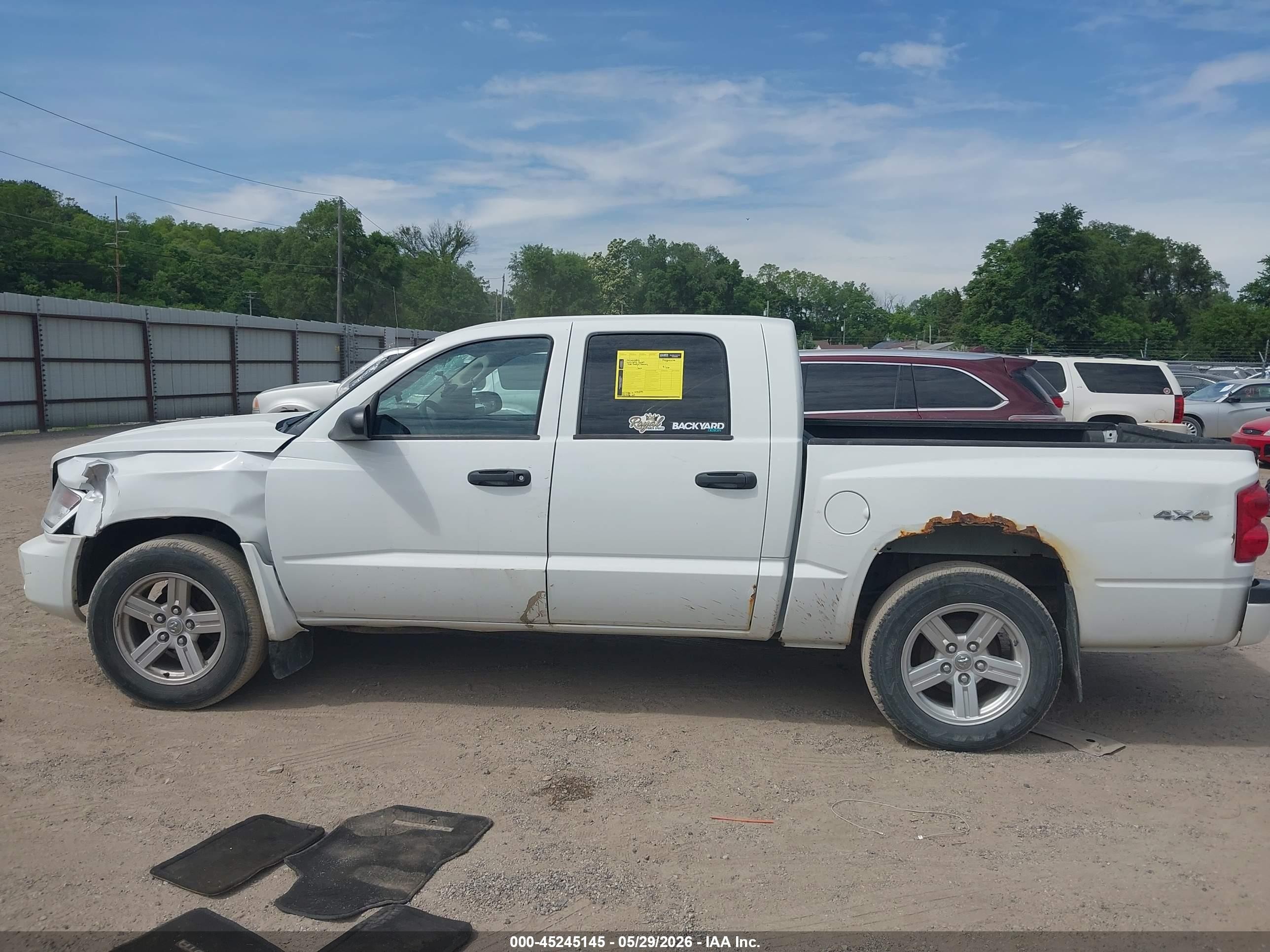 2011 Ram Dakota Bighorn/lonestar Белый vin: 1D7RW3GK3BS661730