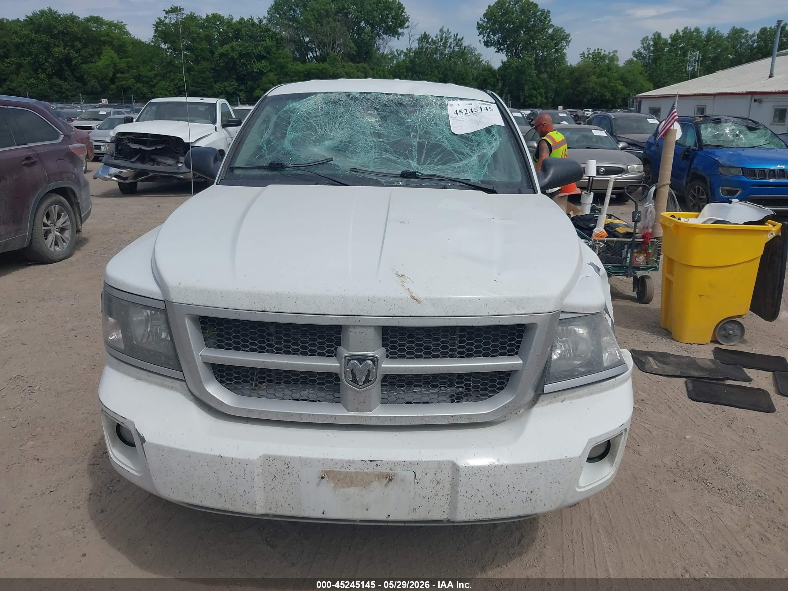 2011 Ram Dakota Bighorn/lonestar Белый vin: 1D7RW3GK3BS661730