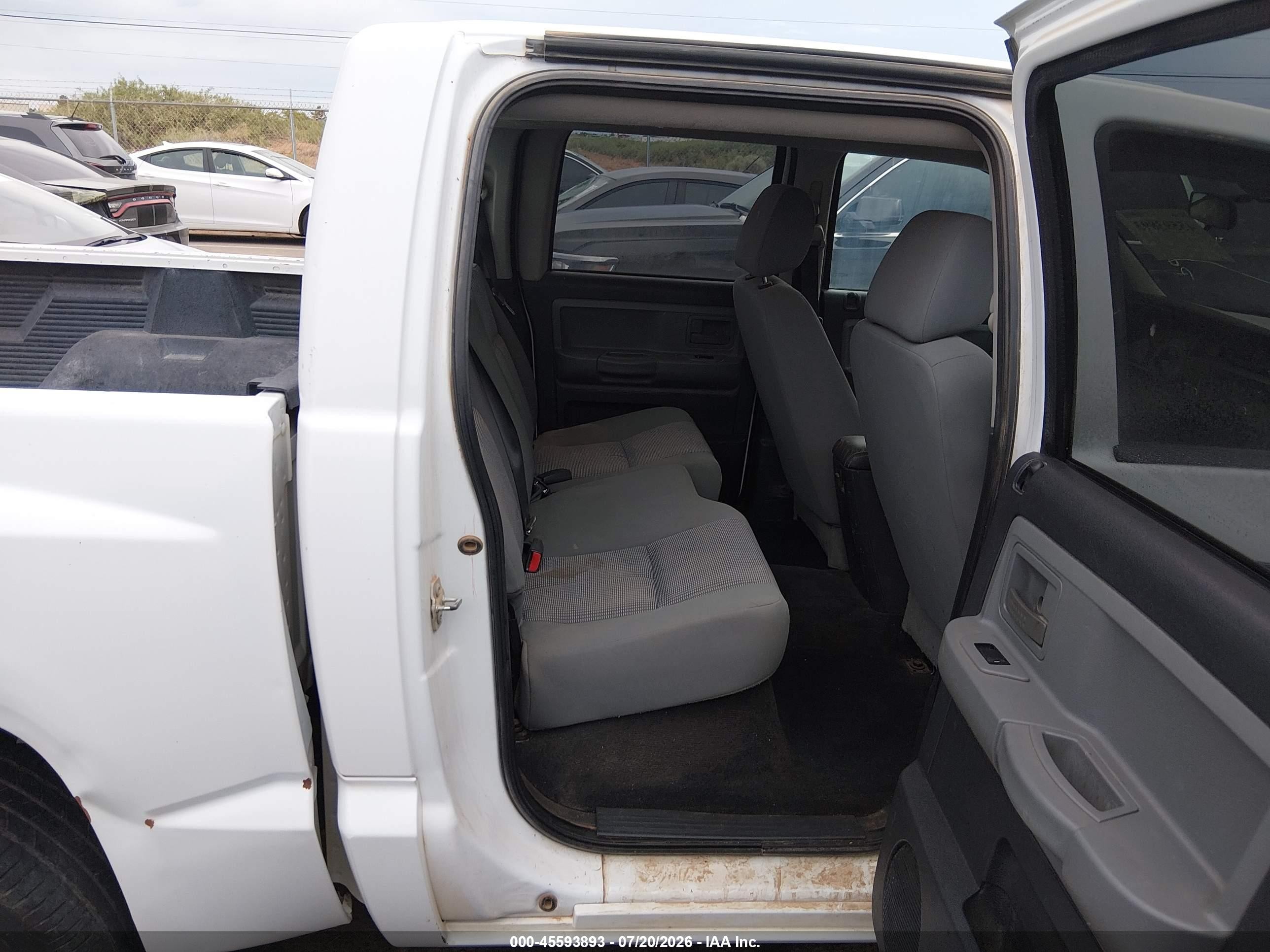 2010 Dodge Dakota Bighorn/lonestar White vin: 1D7RW3GK8AS223378