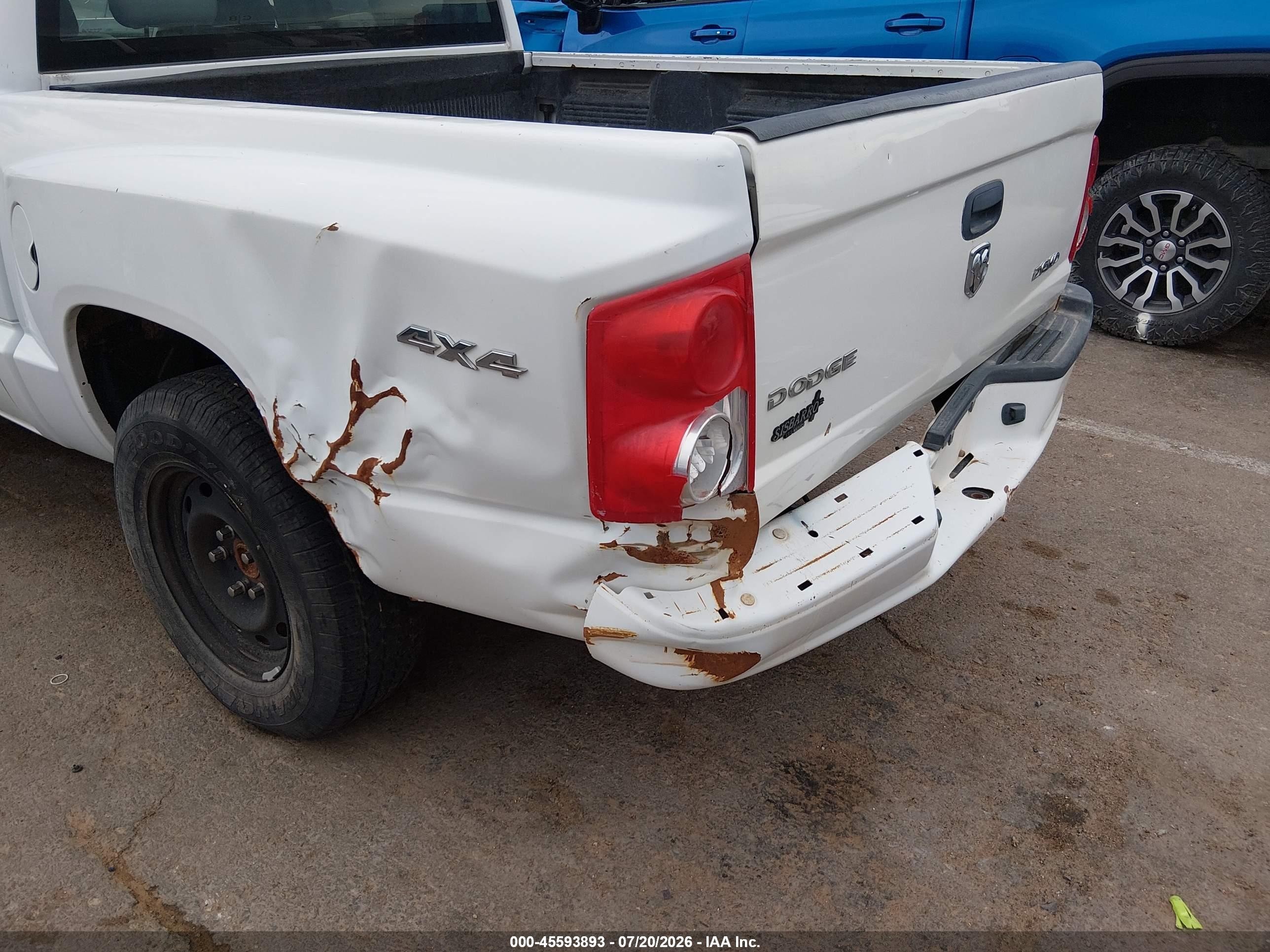 2010 Dodge Dakota Bighorn/lonestar White vin: 1D7RW3GK8AS223378