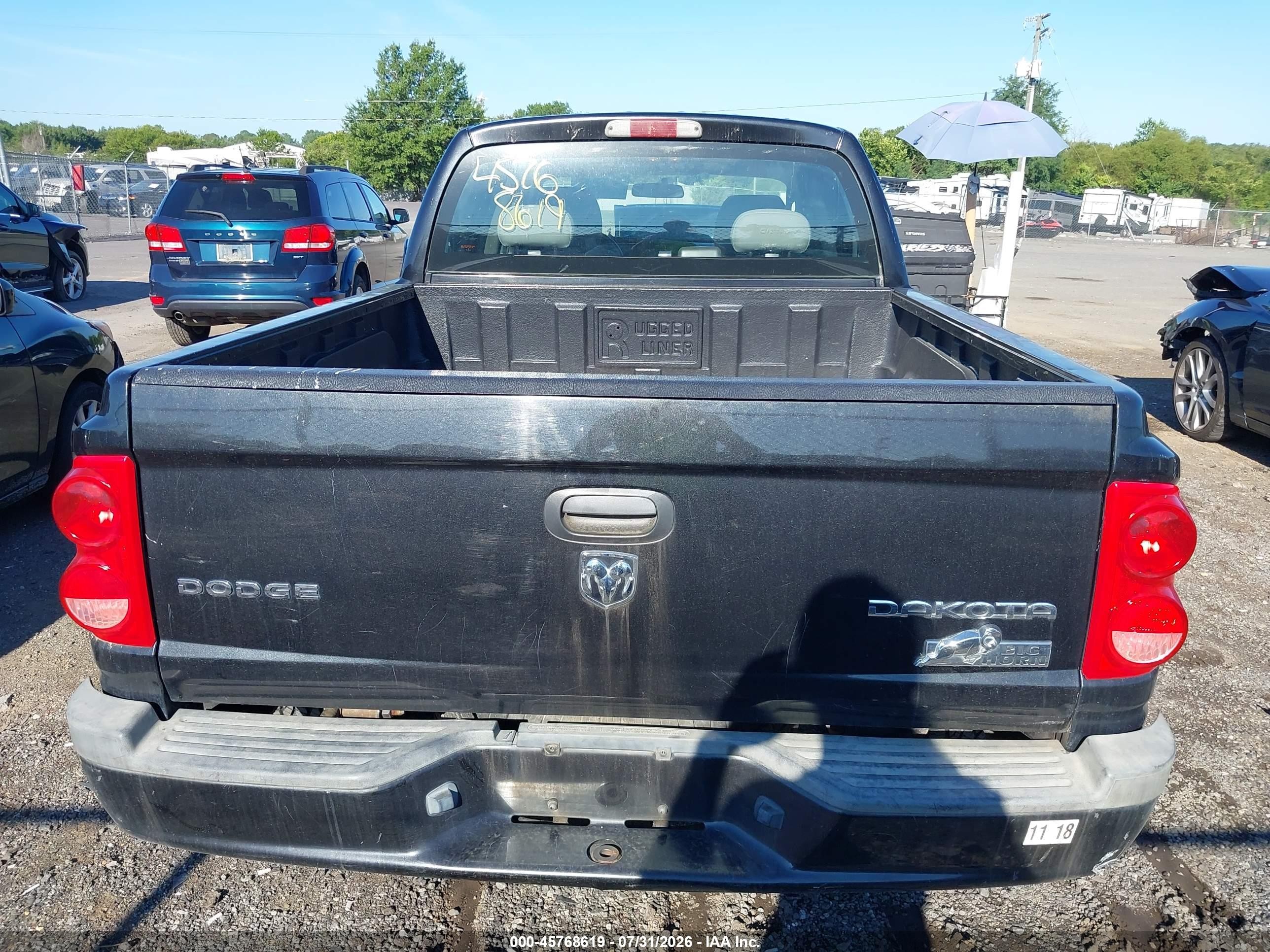 2011 Ram Dakota Bighorn/lonestar Black vin: 1D7RW3GK8BS521284