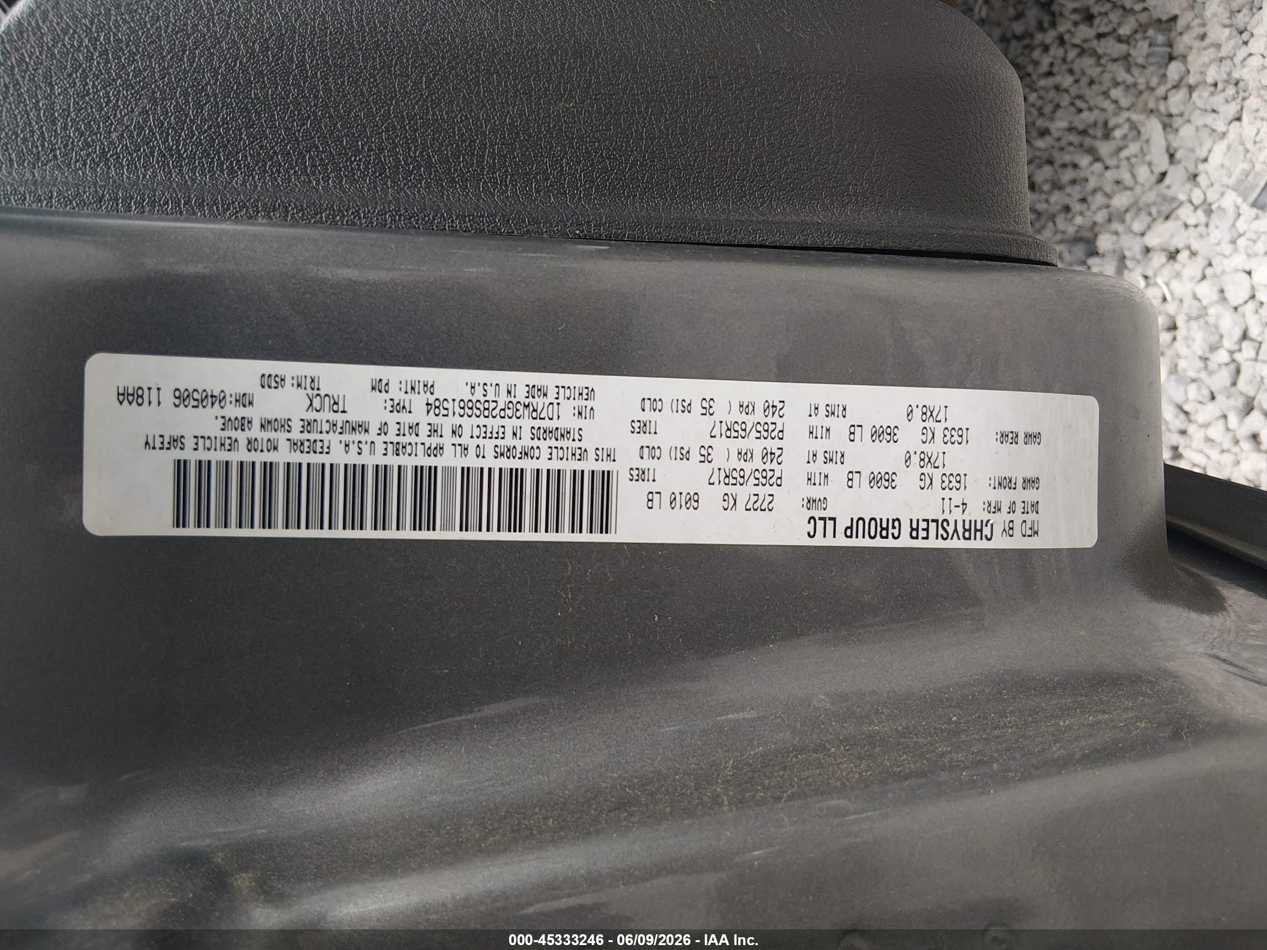 2011 Ram Dakota Bighorn/lonestar Серебряный vin: 1D7RW3GP2BS661584