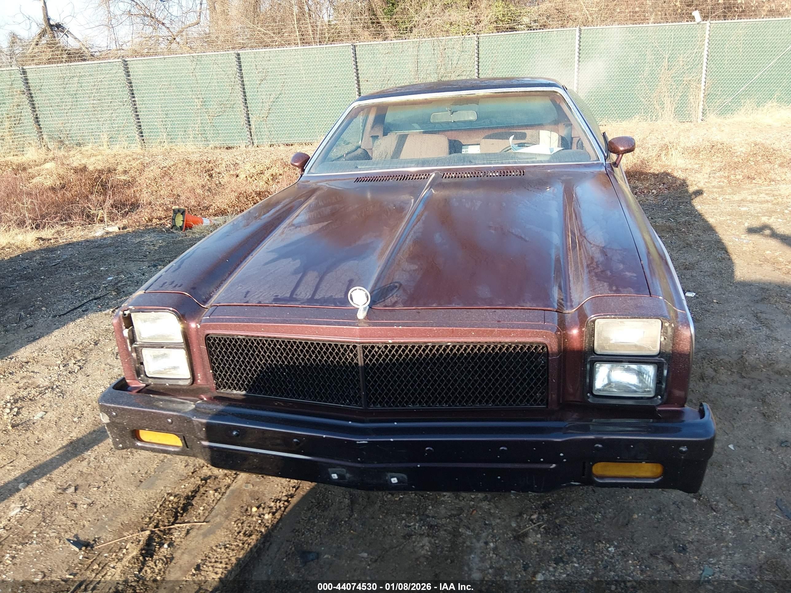 1977 Chevrolet El Camino   Бордовый vin: 1D80L7D453914    