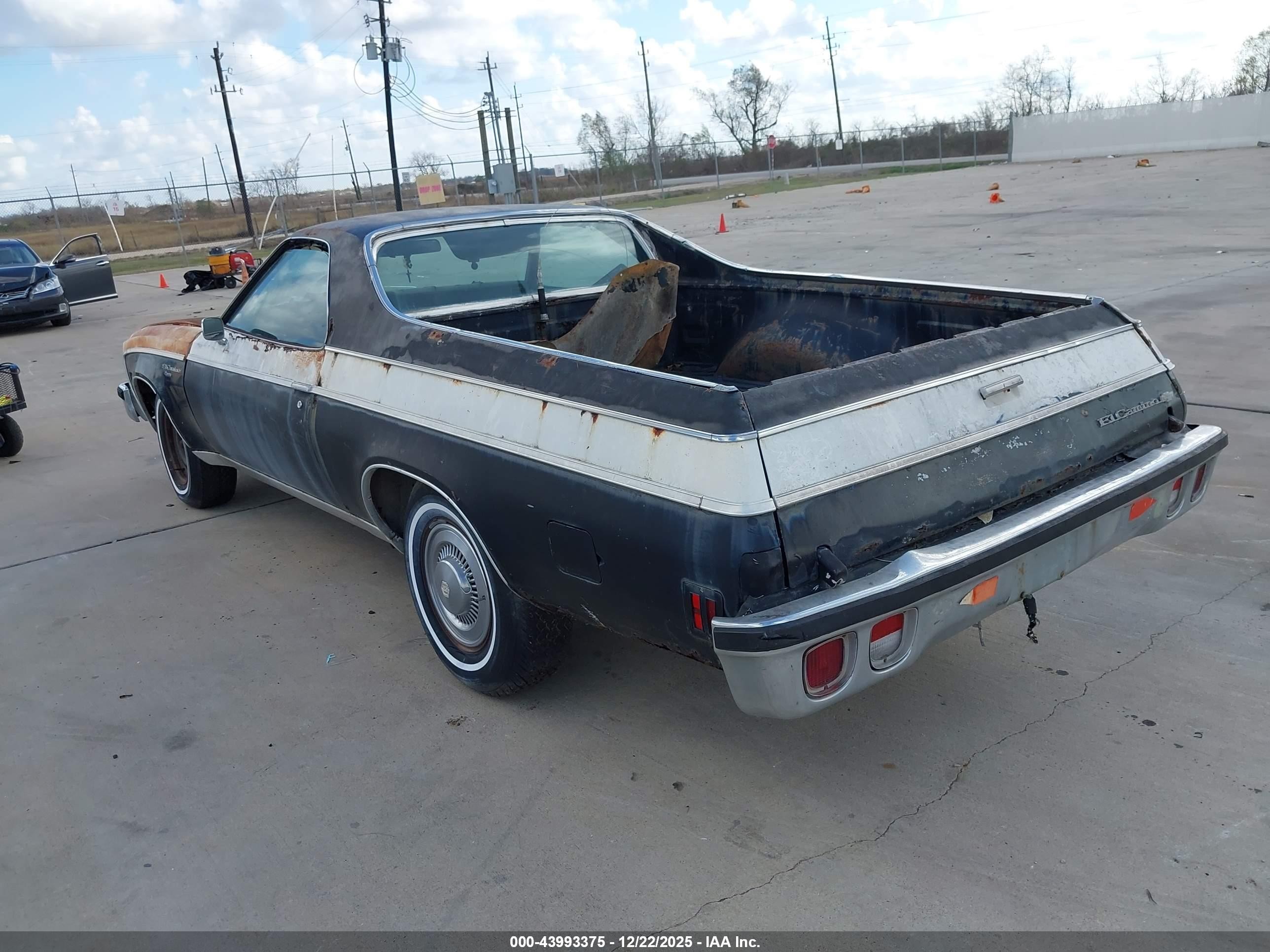 1977 Chevrolet El Camino   Черный vin: 1D80L7R405101    