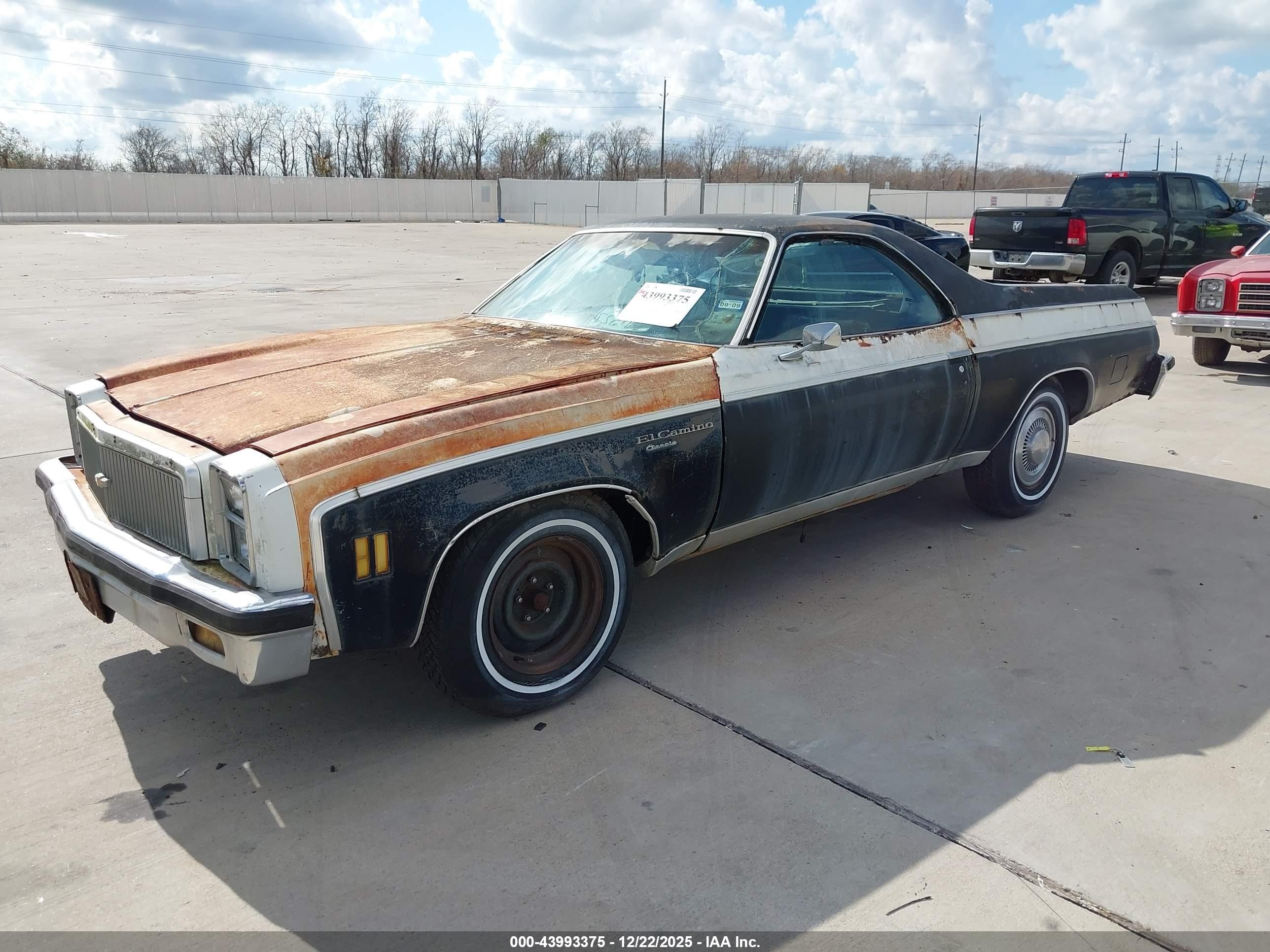 1977 Chevrolet El Camino   Черный vin: 1D80L7R405101    