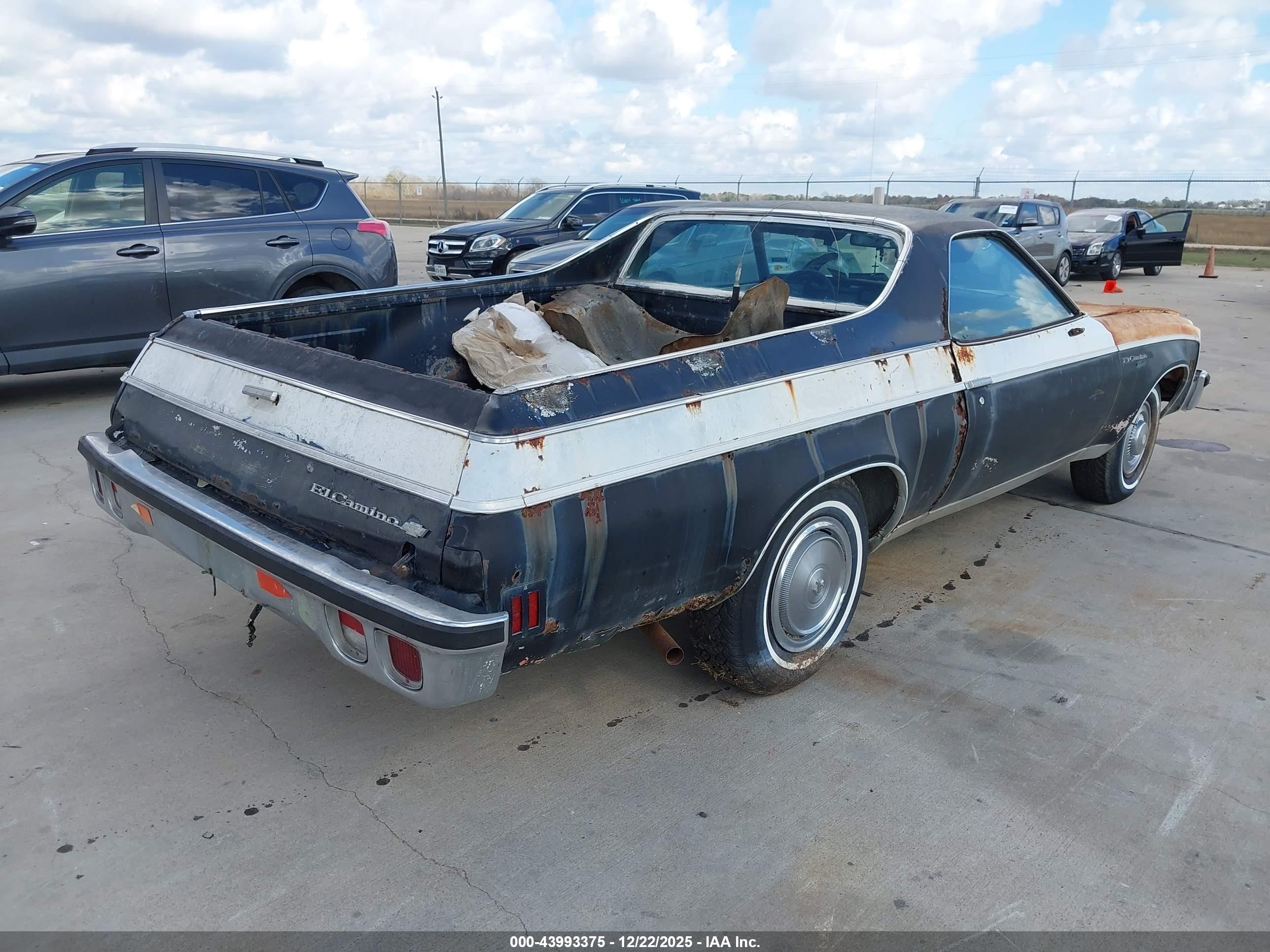 1977 Chevrolet El Camino   Черный vin: 1D80L7R405101    