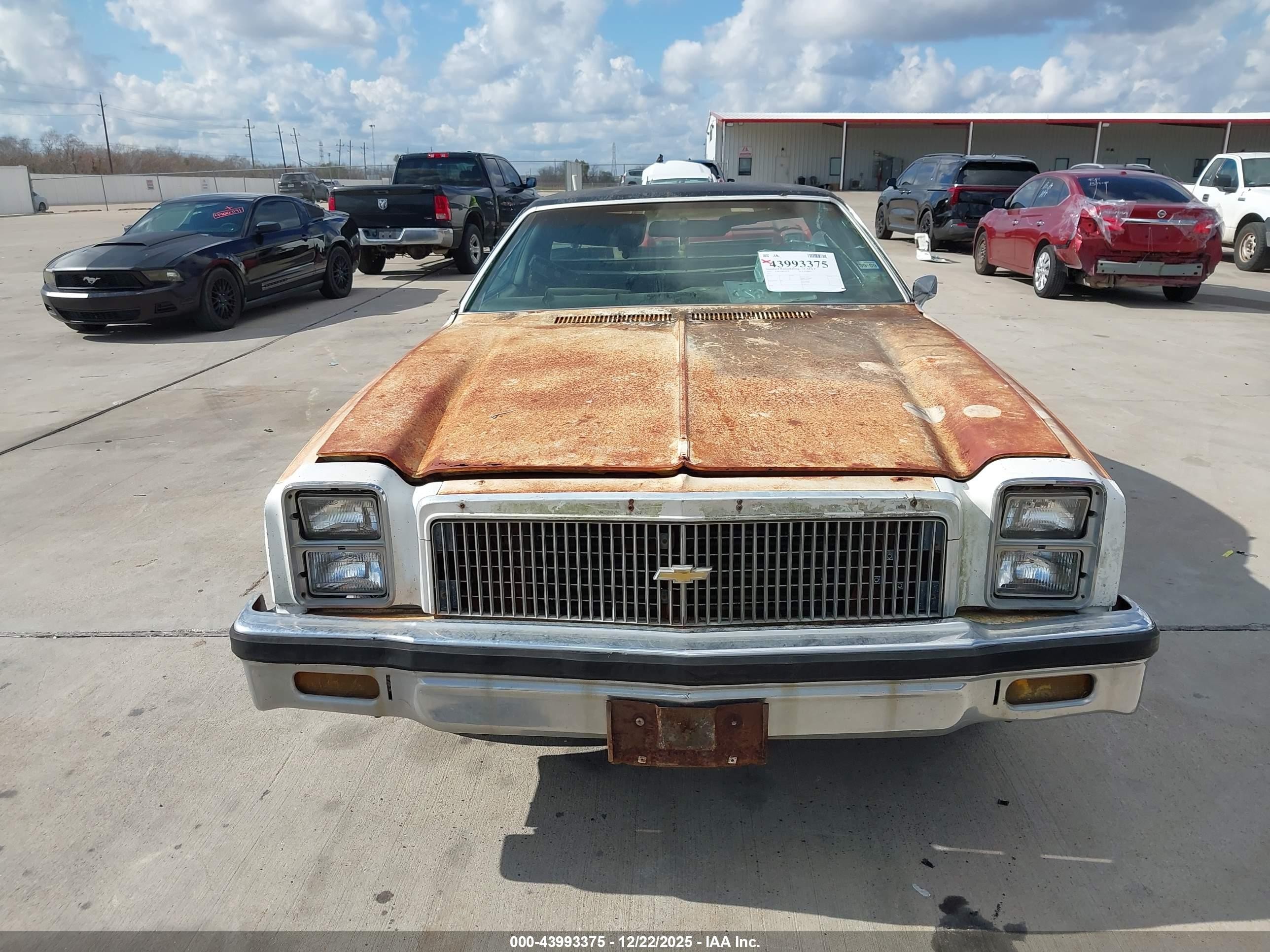 1977 Chevrolet El Camino   Черный vin: 1D80L7R405101    
