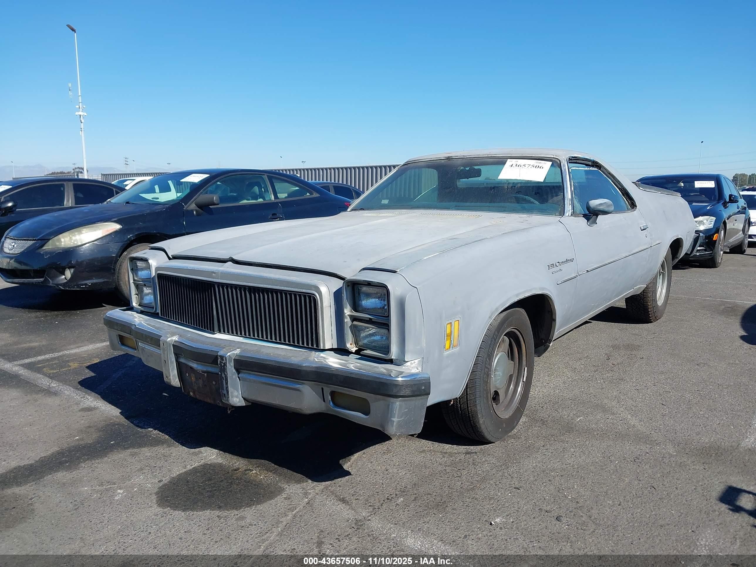 1977 Chevrolet El Camino   Серый vin: 1D80L7Z428082    