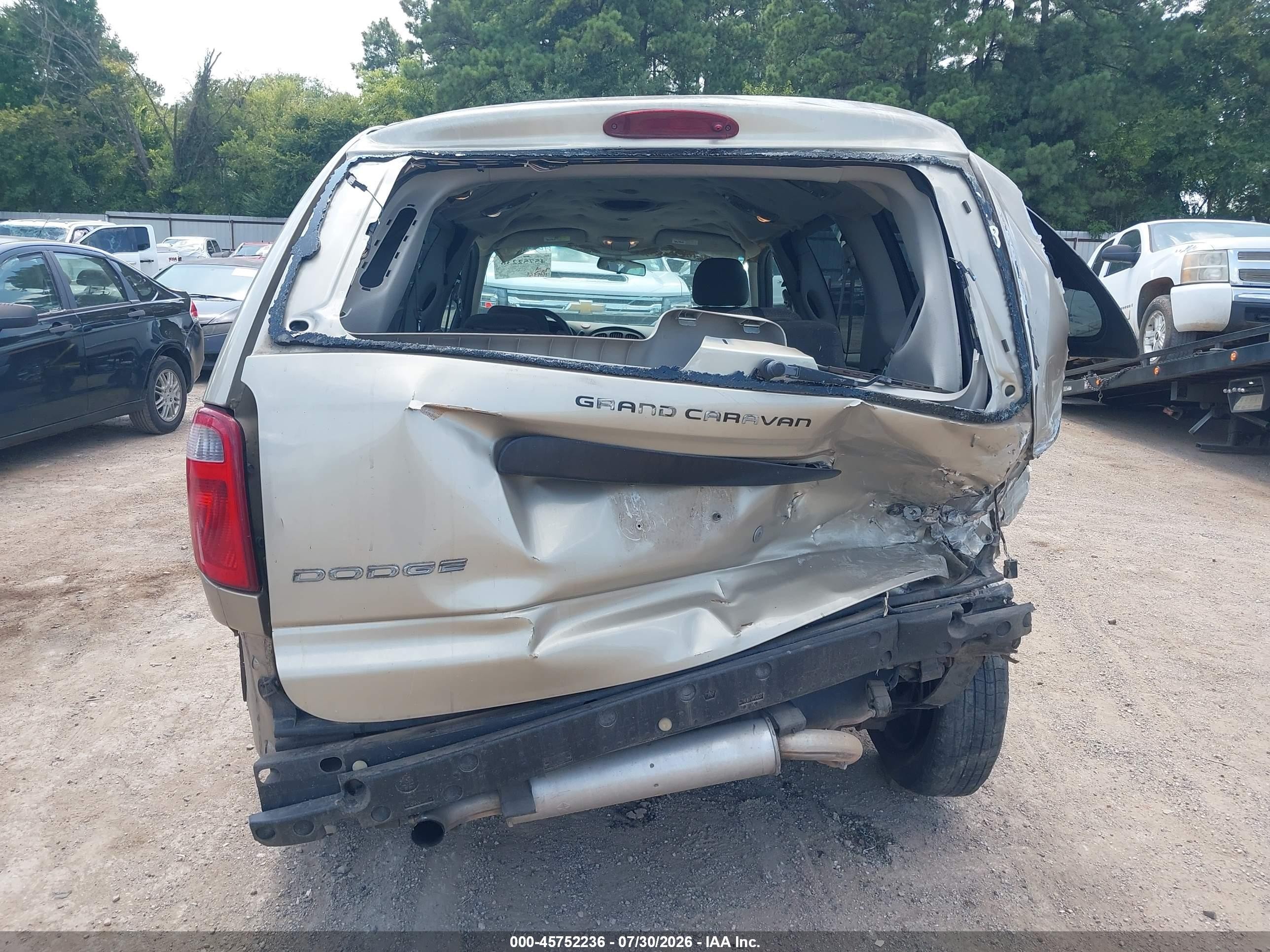 2006 Dodge Grand Caravan Se Gold vin: 1D8GP24R06B684433