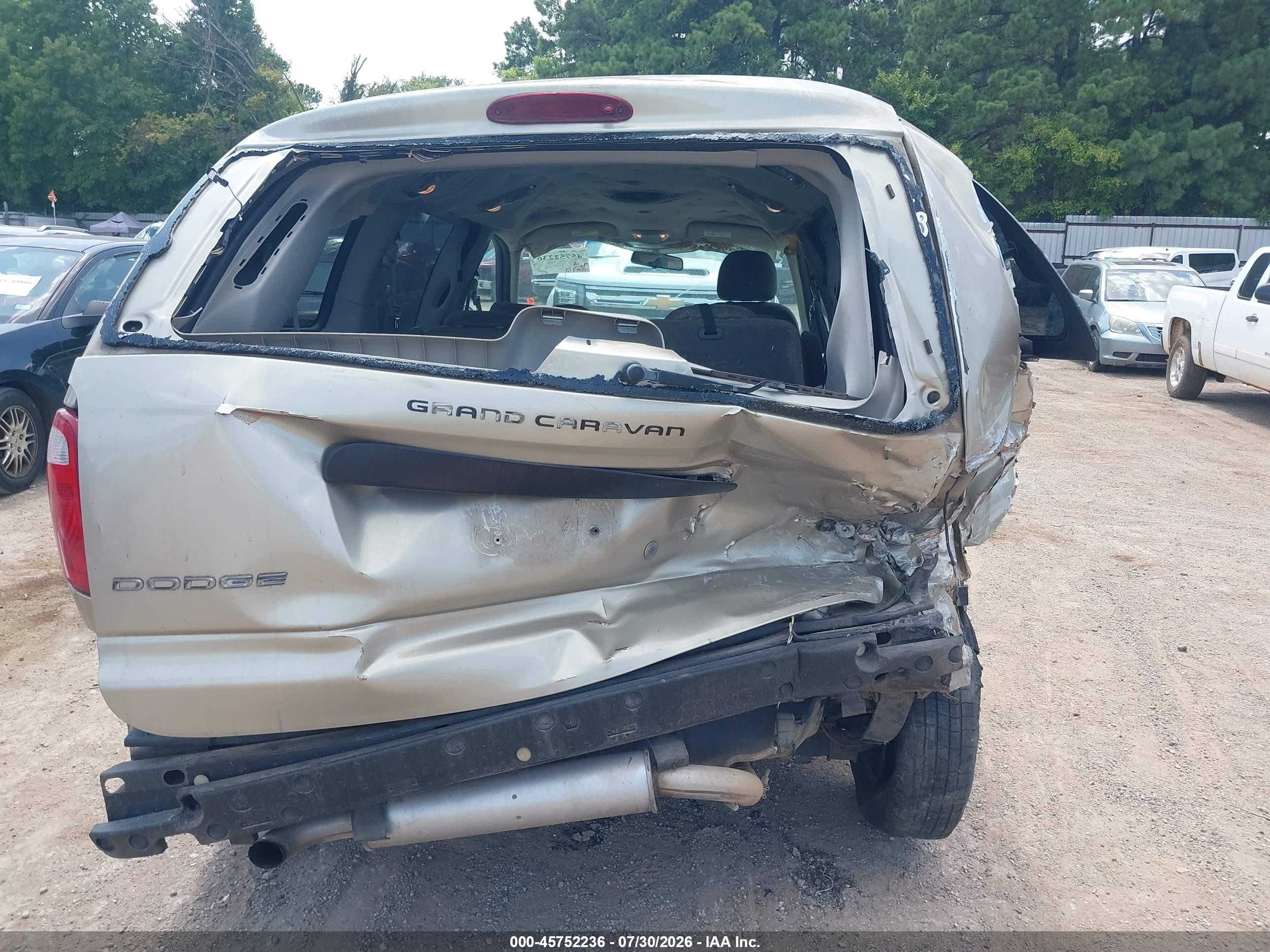 2006 Dodge Grand Caravan Se Gold vin: 1D8GP24R06B684433