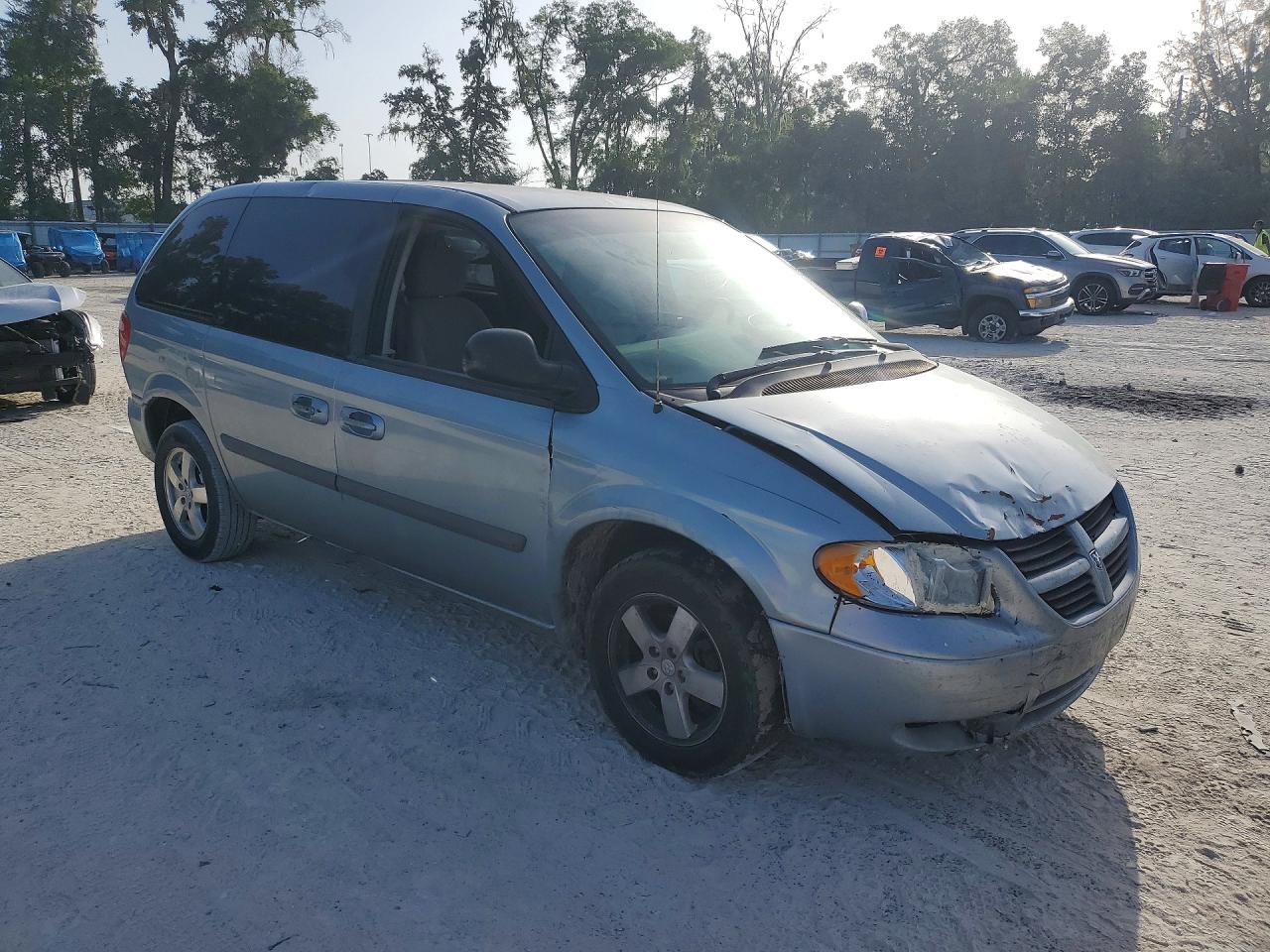2006 Dodge Caravan Sxt Blue vin: 1D8GP45R06B743488