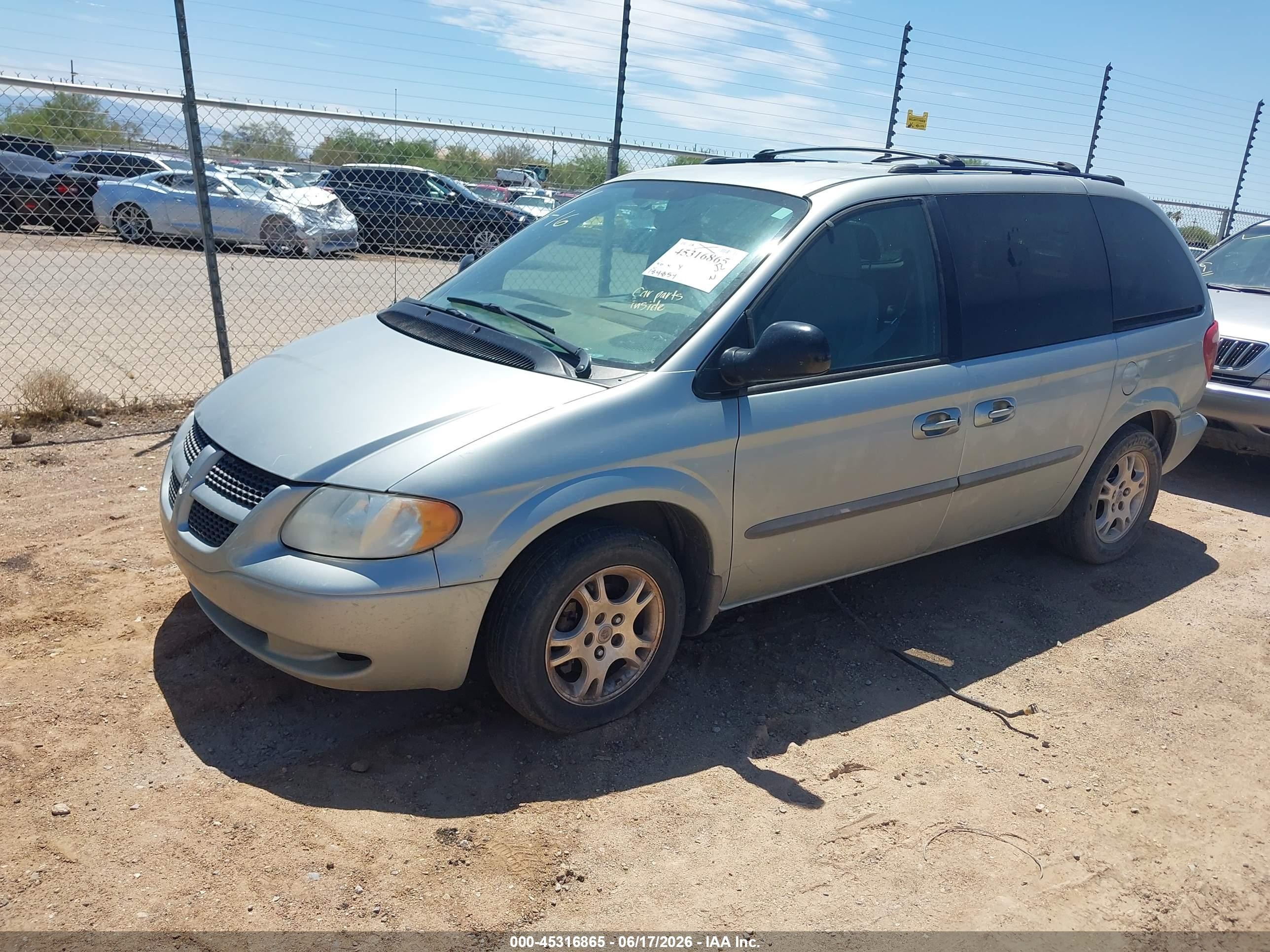 2004 Dodge Caravan Sxt Silver vin: 1D8GP45R14B546326