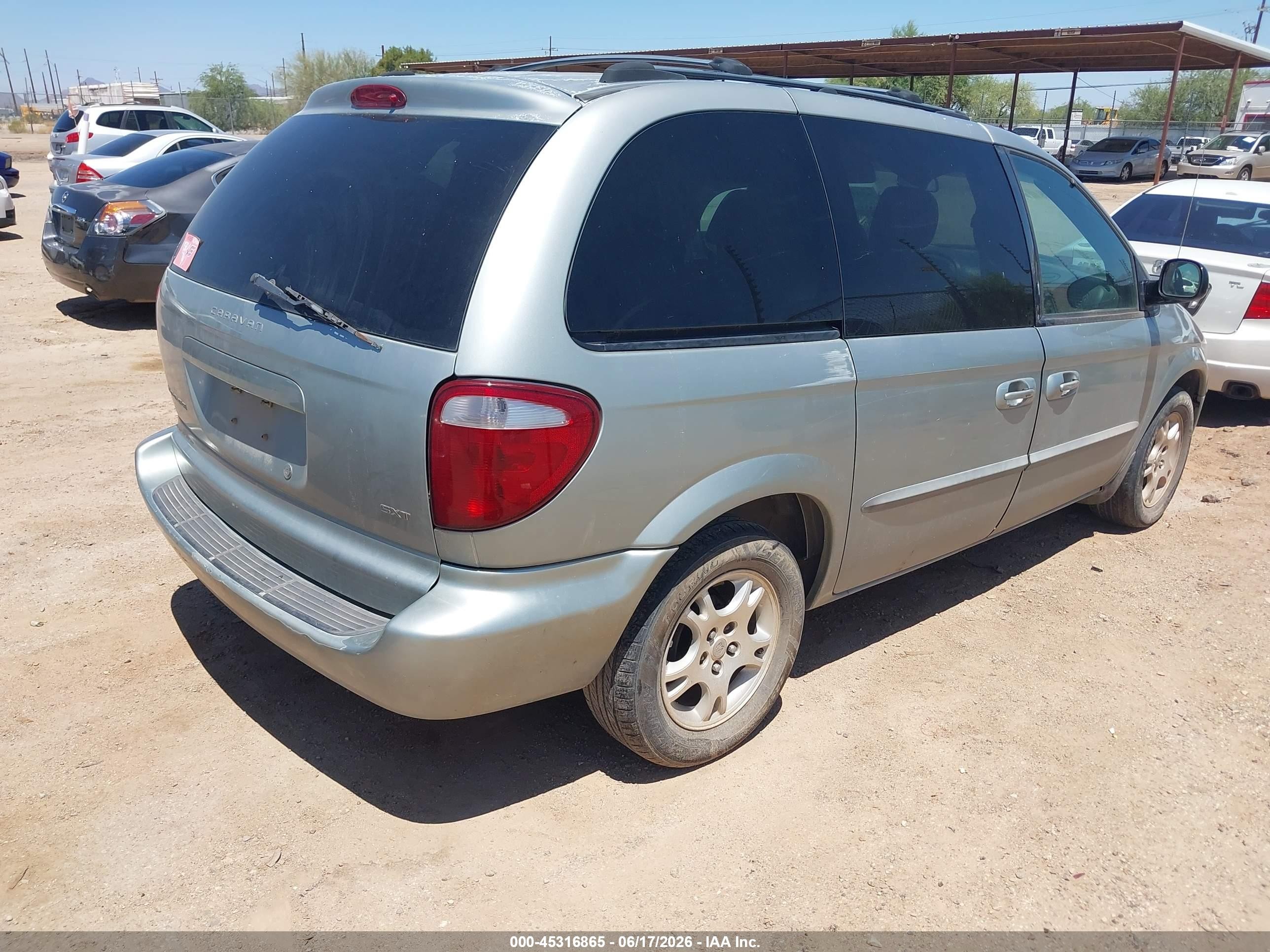 2004 Dodge Caravan Sxt Silver vin: 1D8GP45R14B546326