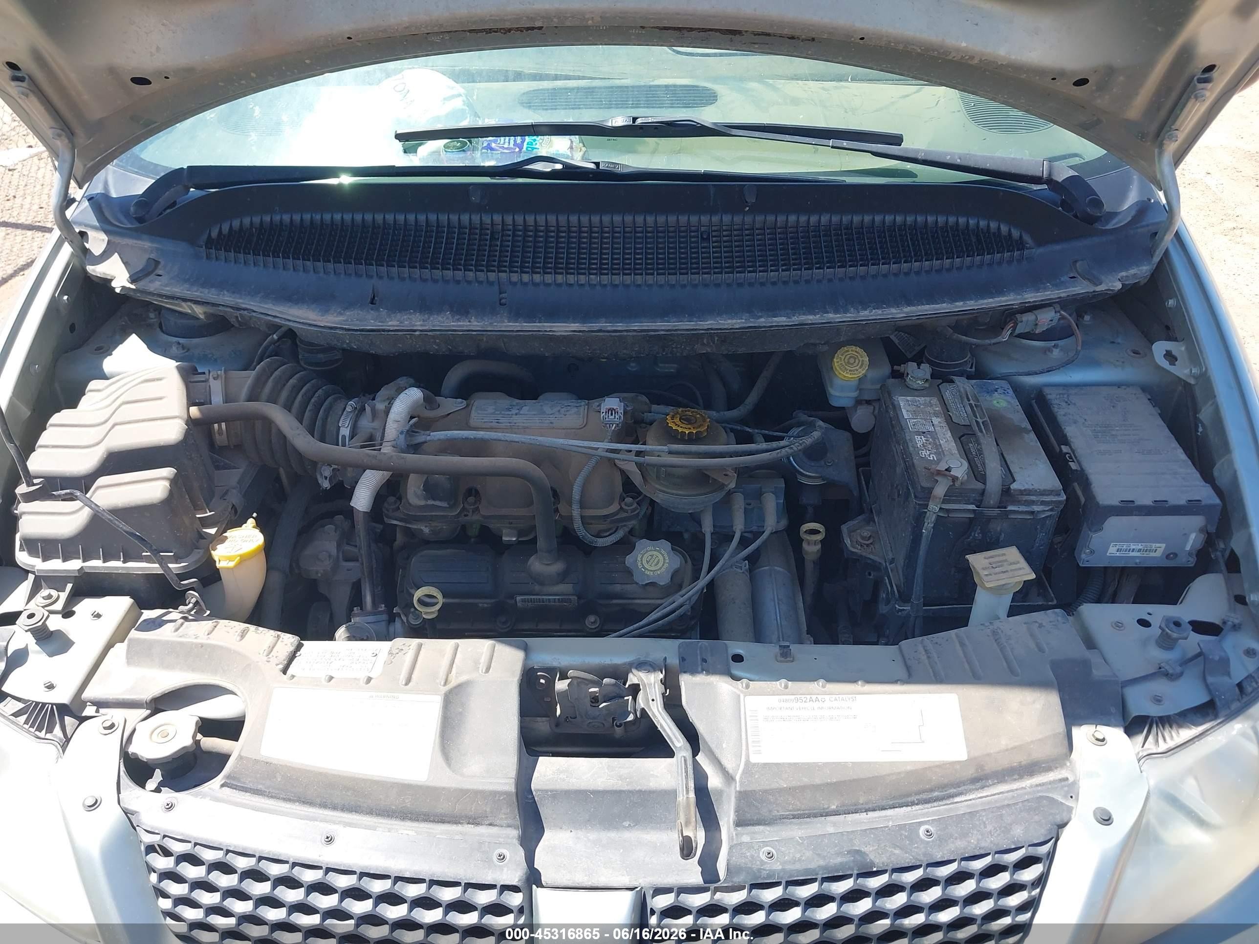 2004 Dodge Caravan Sxt Silver vin: 1D8GP45R14B546326