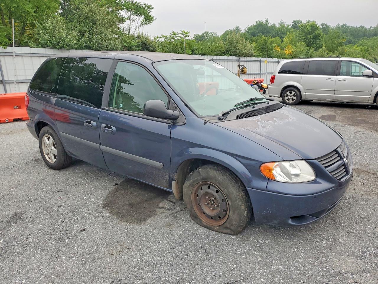 2007 Dodge Caravan Sxt Blue vin: 1D8GP45R37B165744