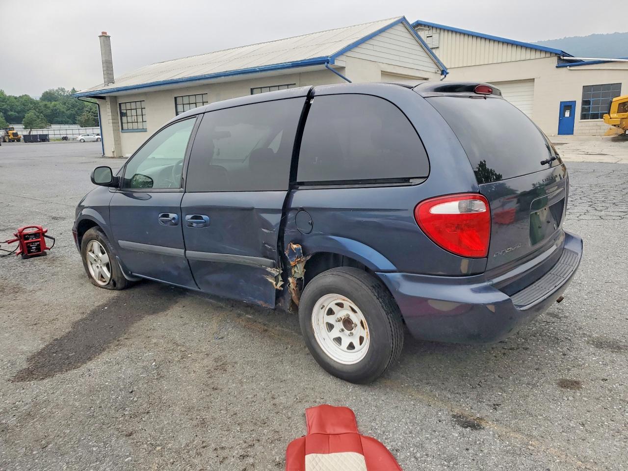 2007 Dodge Caravan Sxt Blue vin: 1D8GP45R37B165744