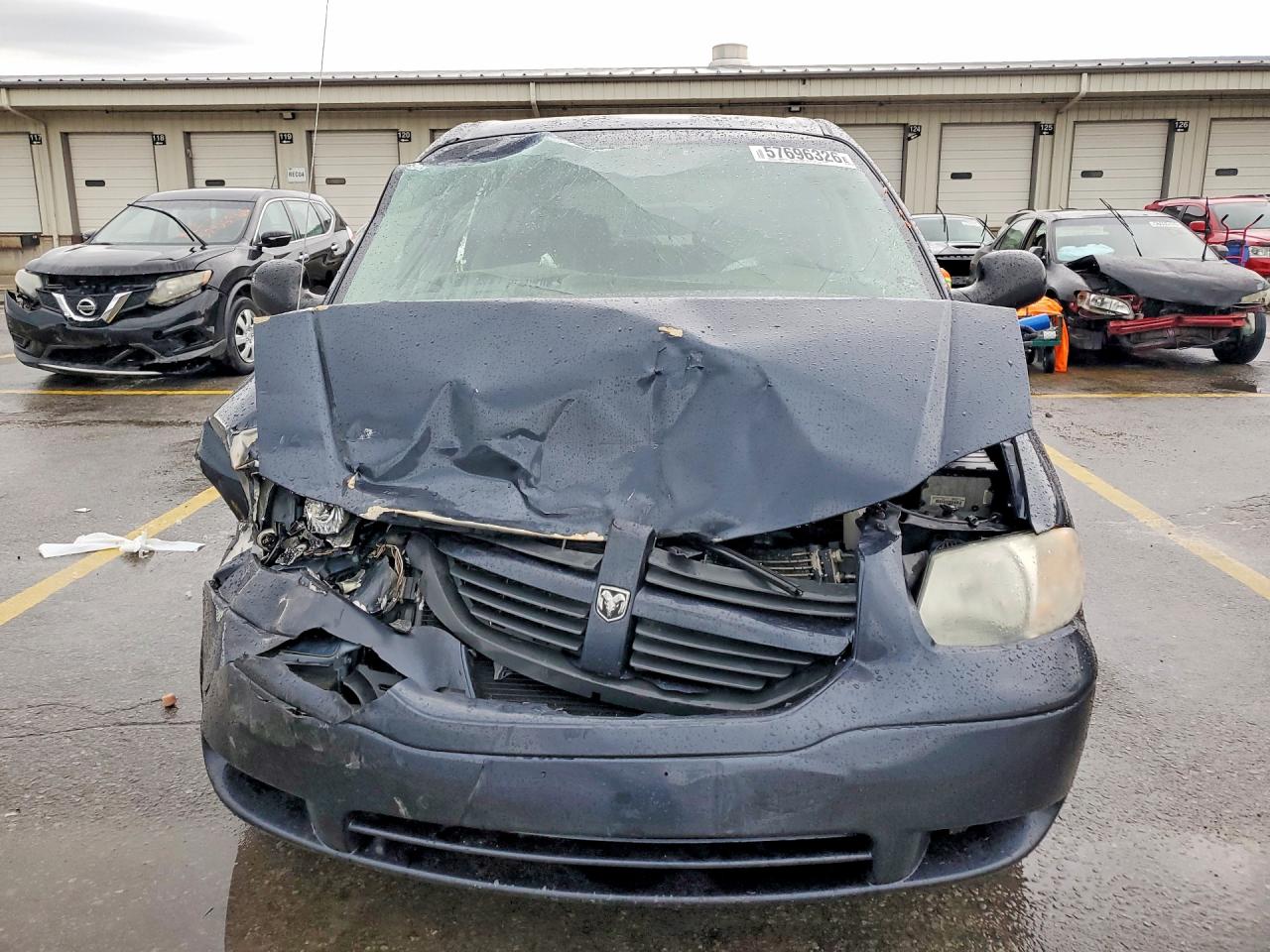 2007 Dodge Caravan Sxt Blue vin: 1D8GP45R87B203968