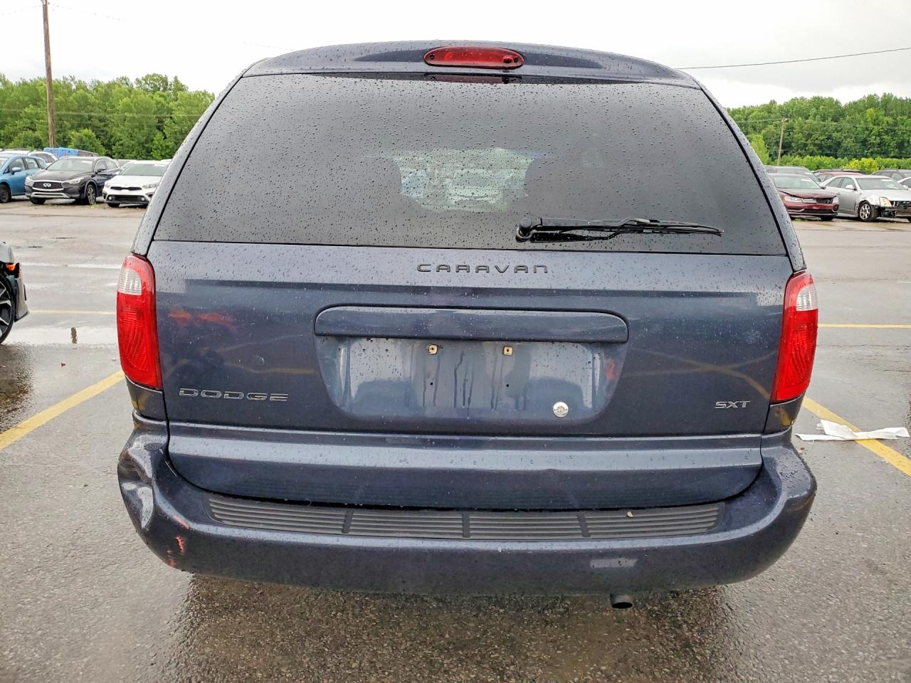 2007 Dodge Caravan Sxt Blue vin: 1D8GP45R87B203968