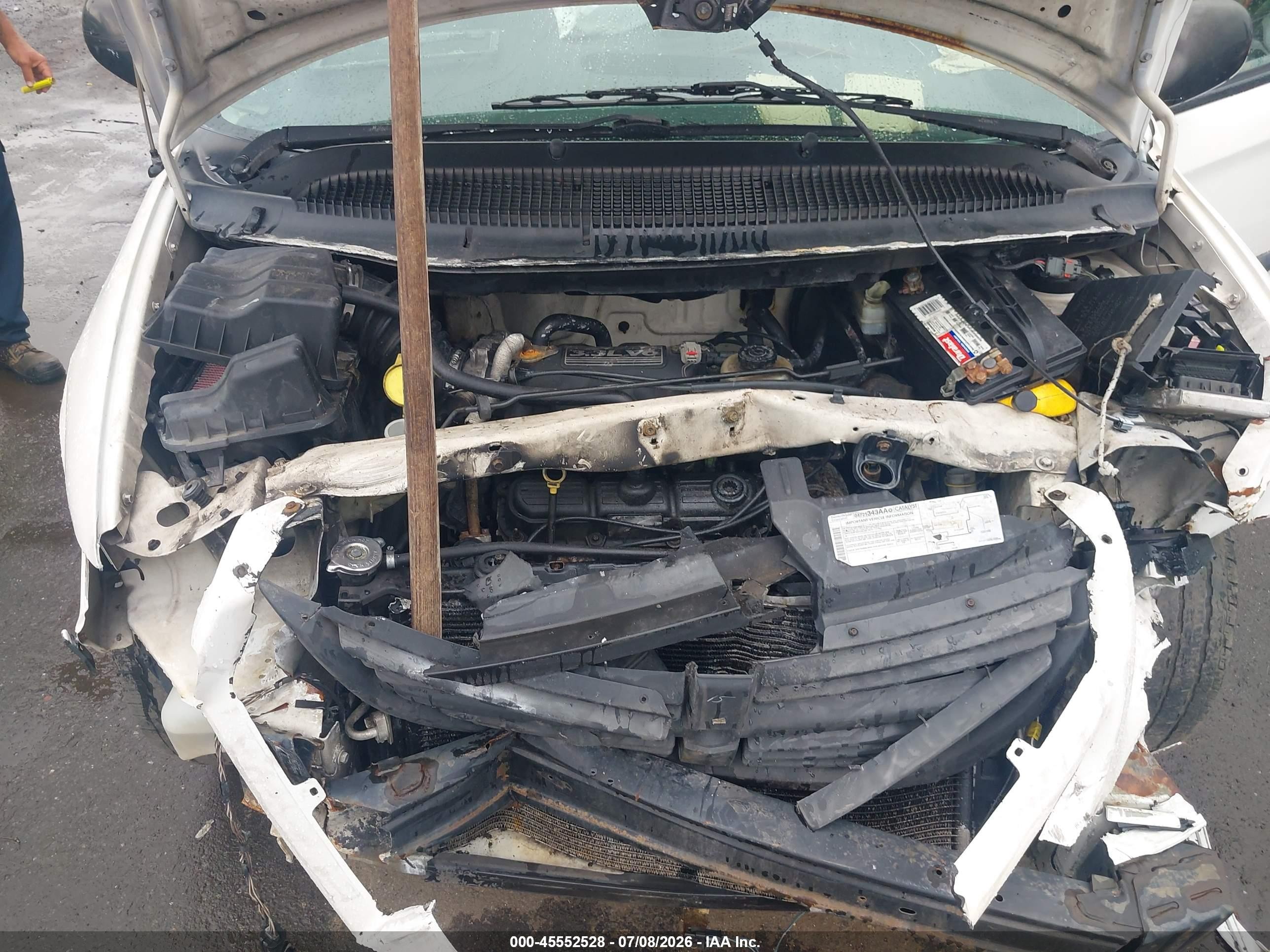 2005 Dodge Caravan Sxt White vin: 1D8GP45R95B272679