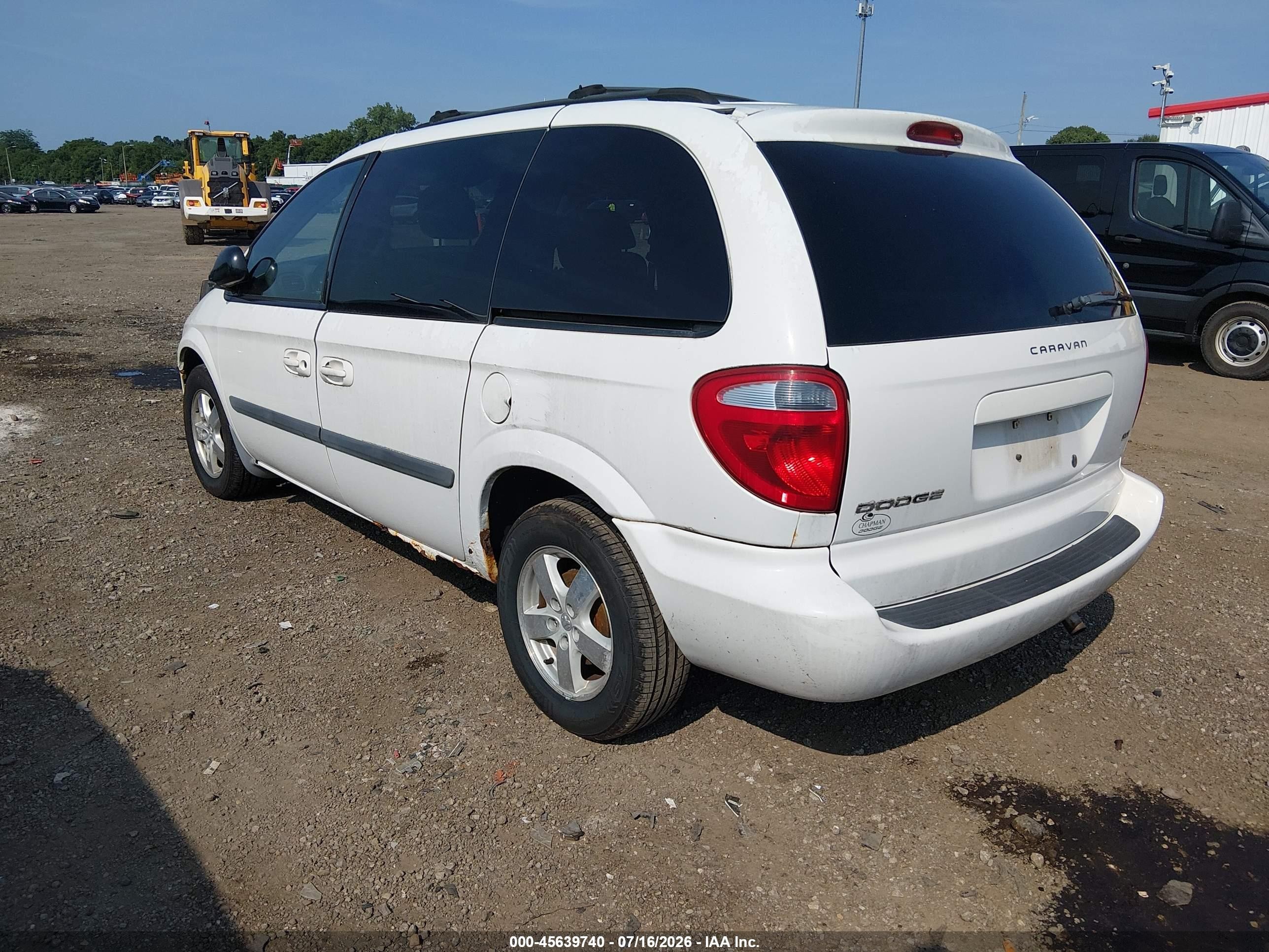 2006 Dodge Caravan Sxt White vin: 1D8GP45R96B737592