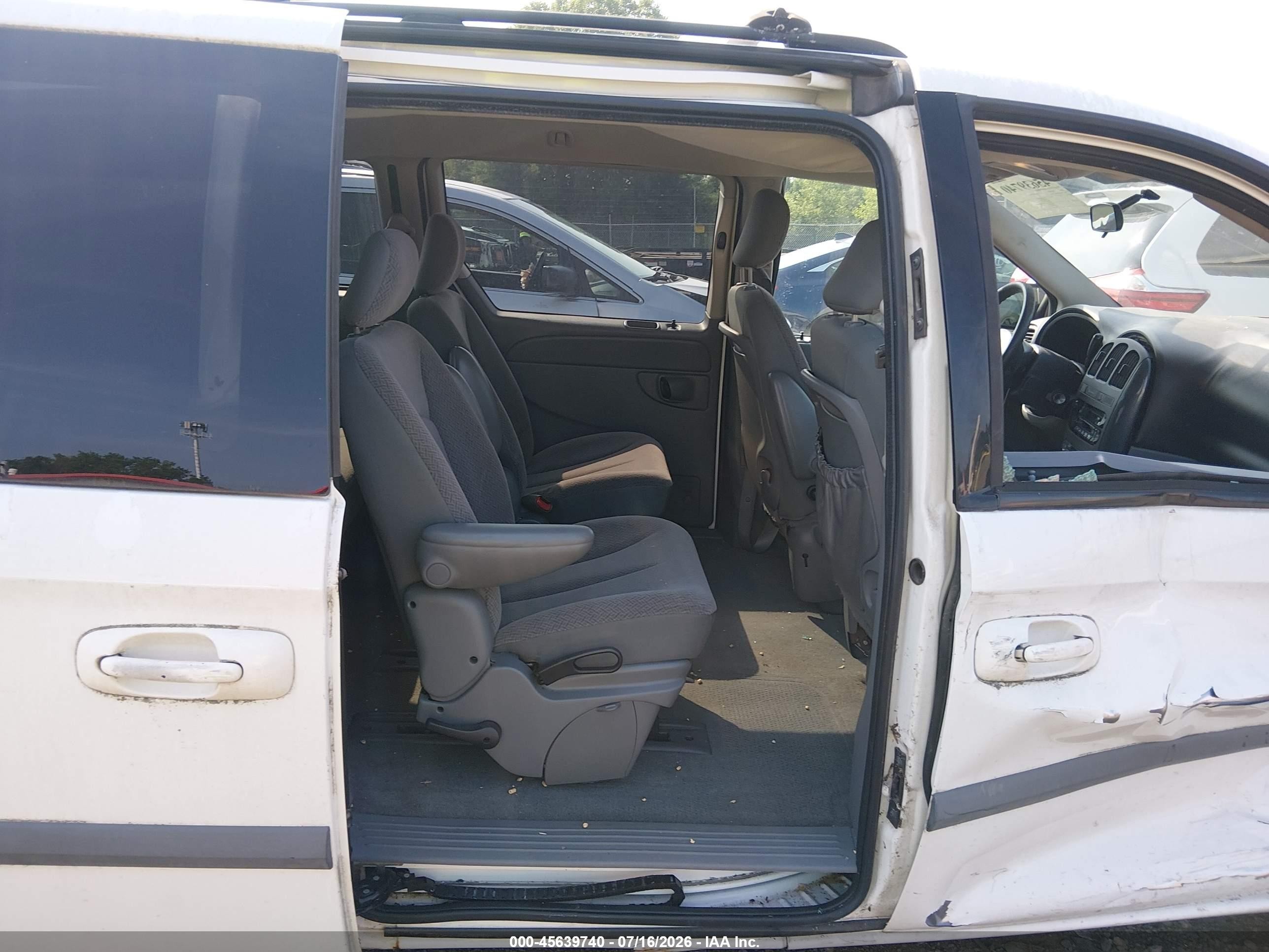 2006 Dodge Caravan Sxt White vin: 1D8GP45R96B737592