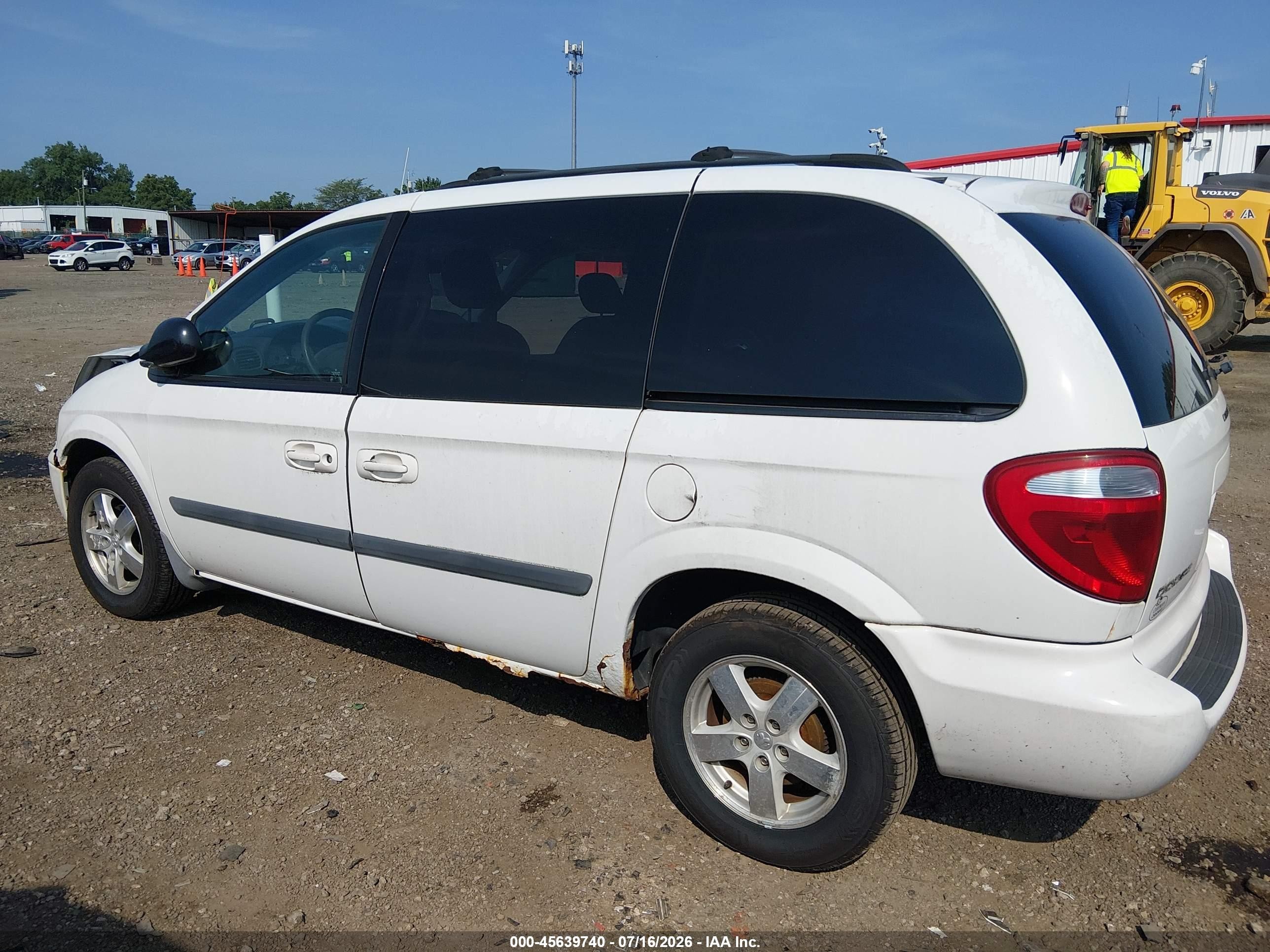 2006 Dodge Caravan Sxt White vin: 1D8GP45R96B737592