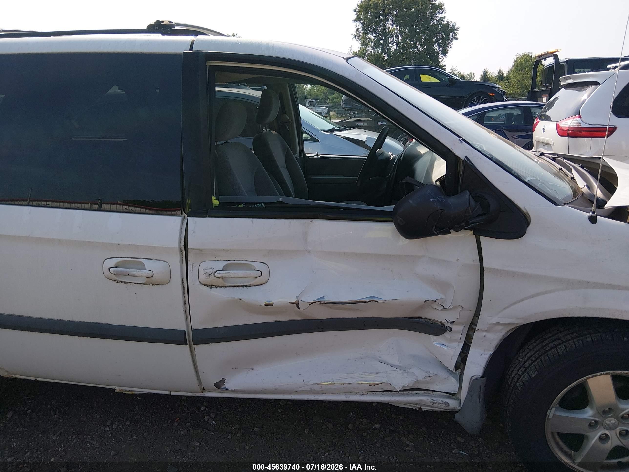 2006 Dodge Caravan Sxt White vin: 1D8GP45R96B737592