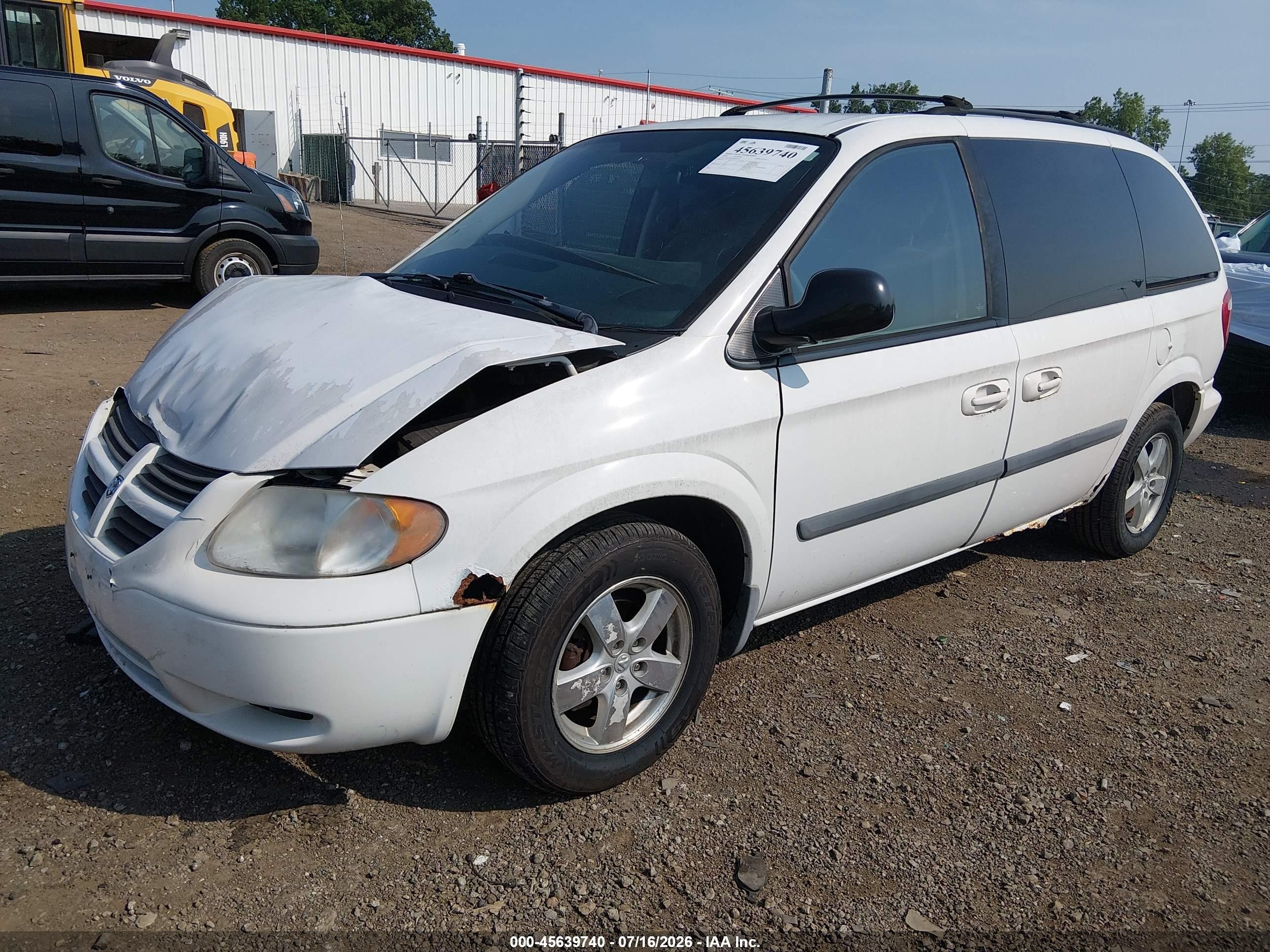 2006 Dodge Caravan Sxt White vin: 1D8GP45R96B737592