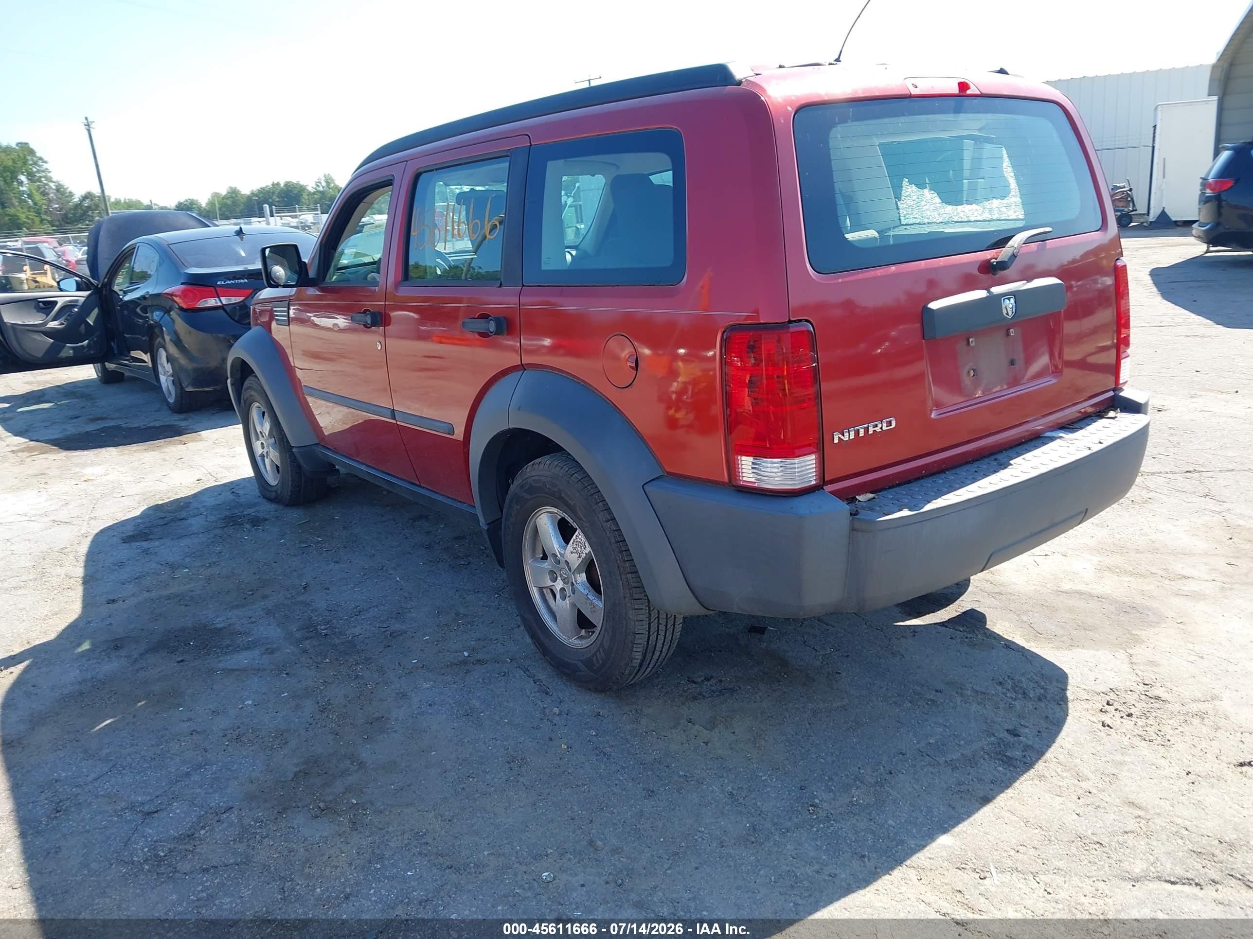 2007 Dodge Nitro Sxt Бордовый vin: 1D8GT28K47W591000