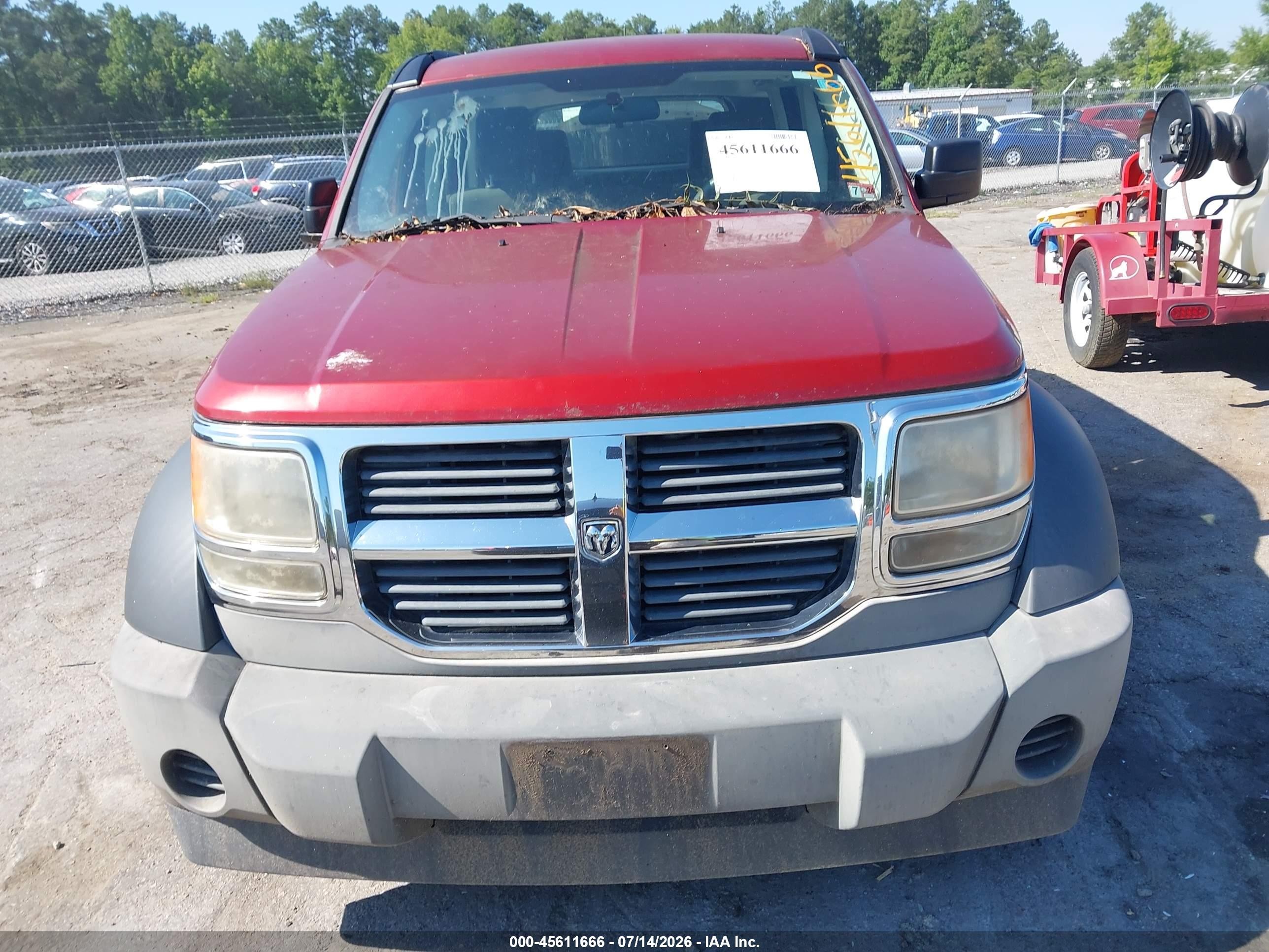 2007 Dodge Nitro Sxt Бордовый vin: 1D8GT28K47W591000