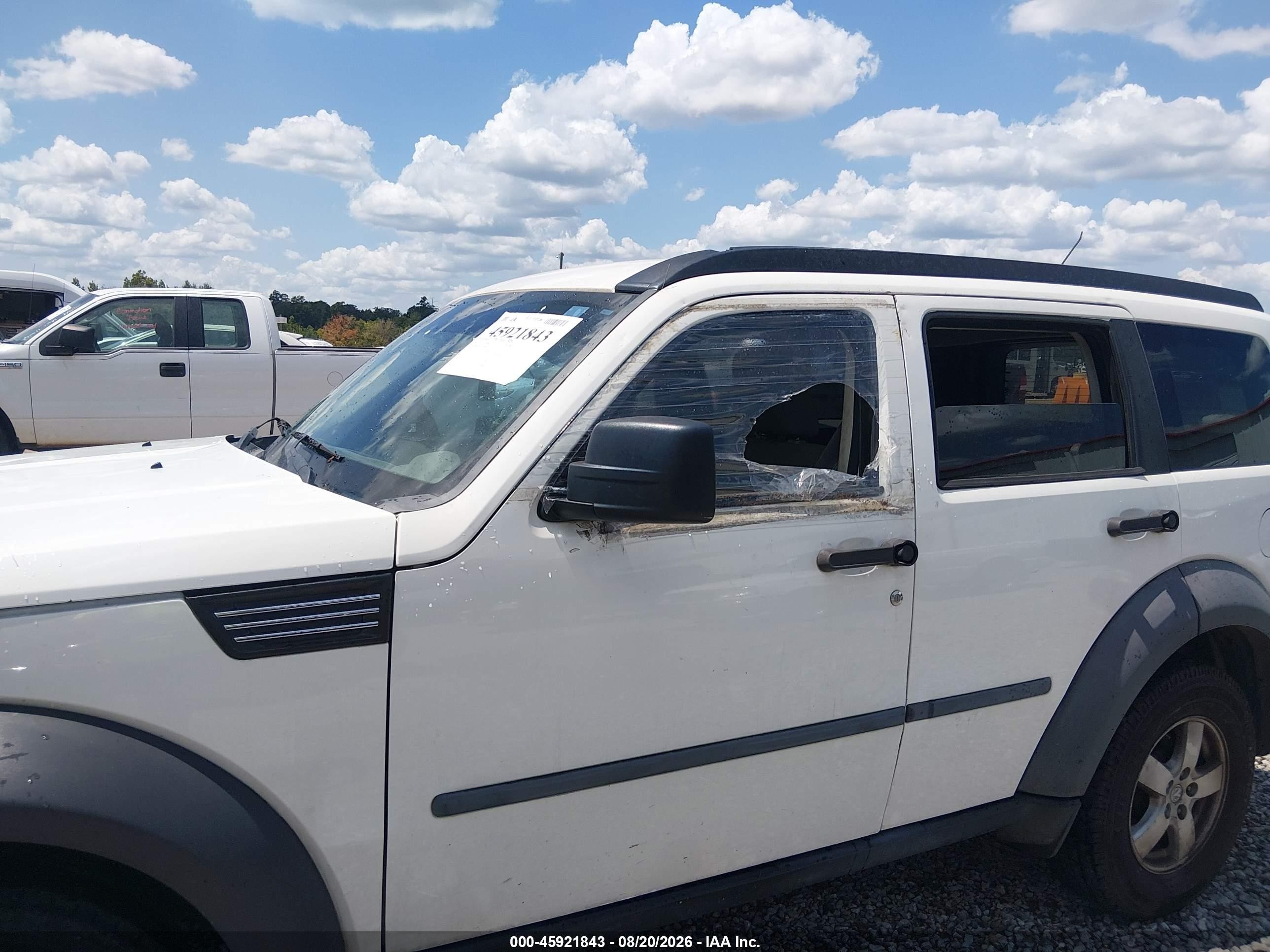 2007 Dodge Nitro Sxt White vin: 1D8GT28K77W606234