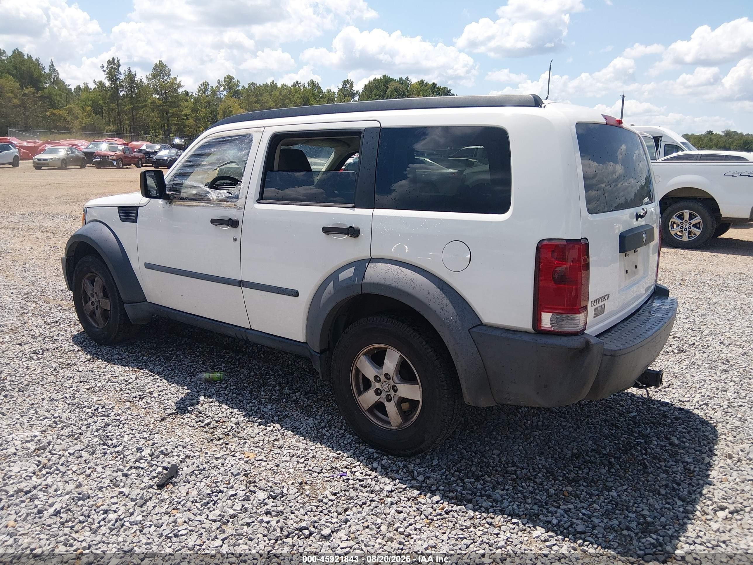 2007 Dodge Nitro Sxt White vin: 1D8GT28K77W606234
