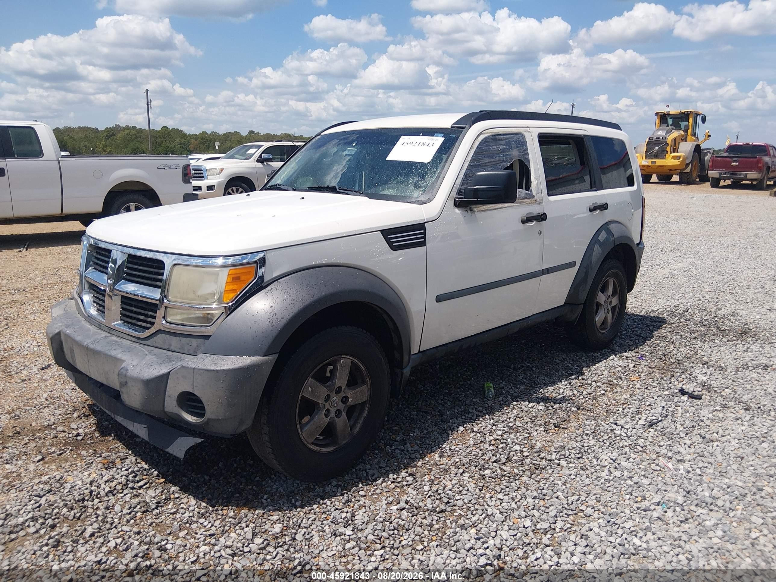 2007 Dodge Nitro Sxt White vin: 1D8GT28K77W606234