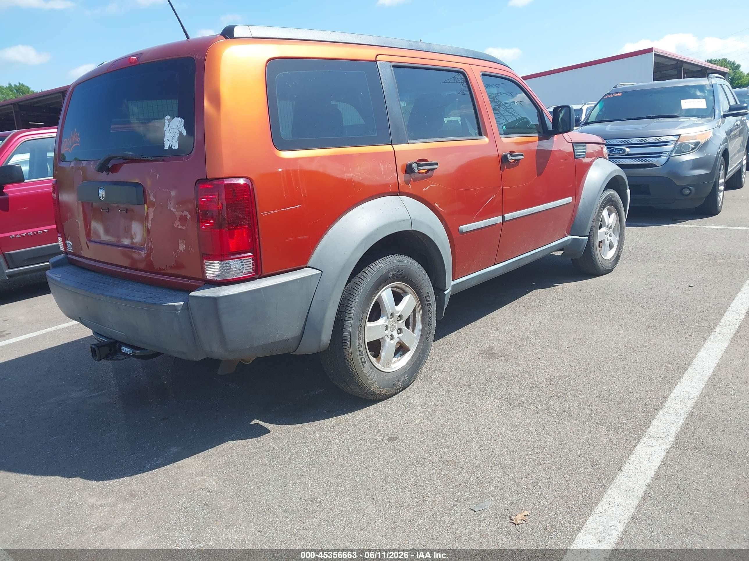 2007 Dodge Nitro Sxt Orange vin: 1D8GT28K77W606475