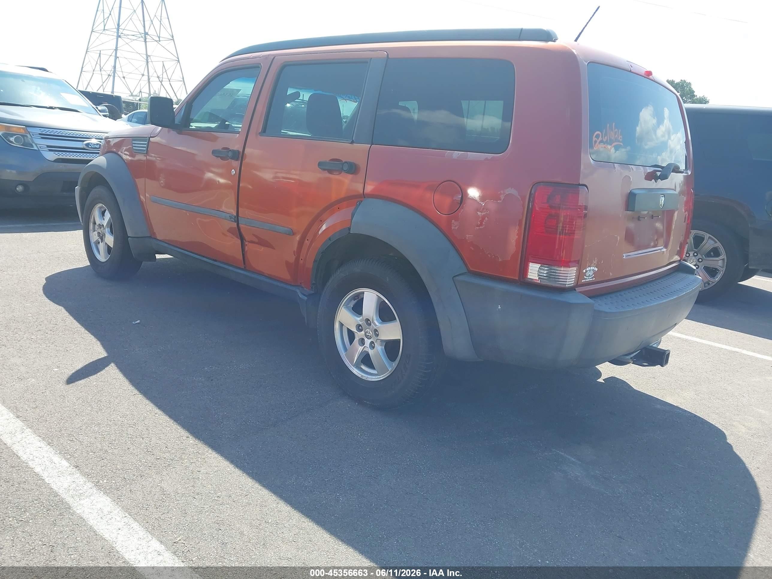 2007 Dodge Nitro Sxt Orange vin: 1D8GT28K77W606475
