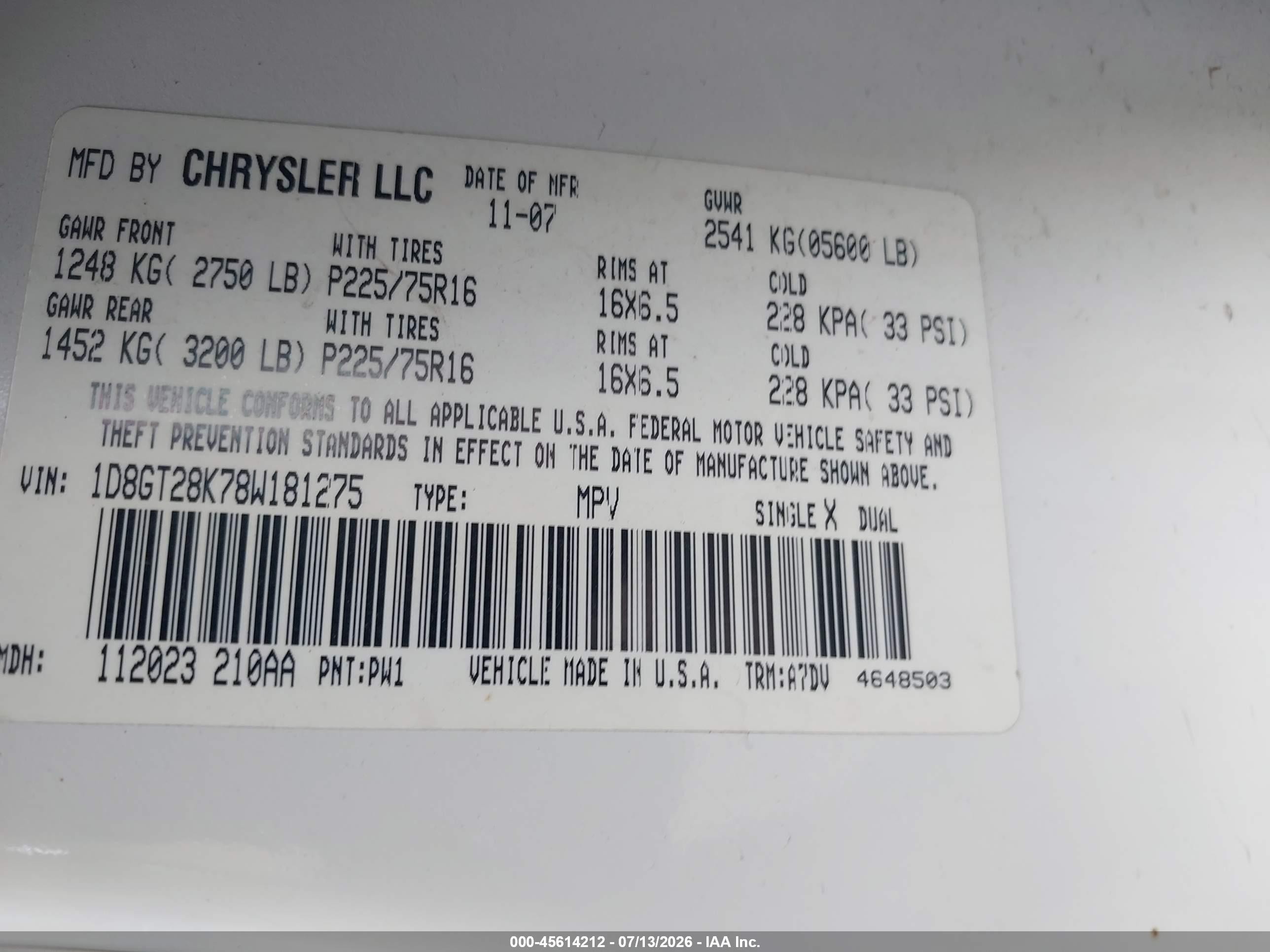2008 Dodge Nitro Sxt White vin: 1D8GT28K78W181275