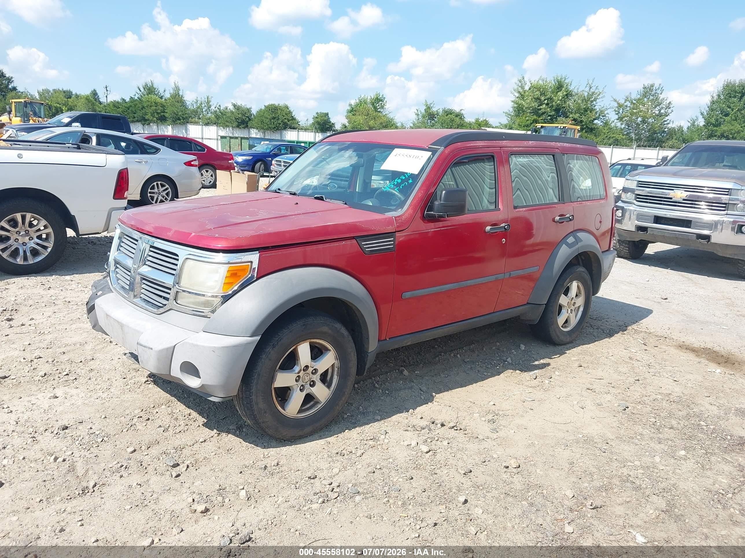 2007 Dodge Nitro Sxt Бордовый vin: 1D8GT28K97W559028