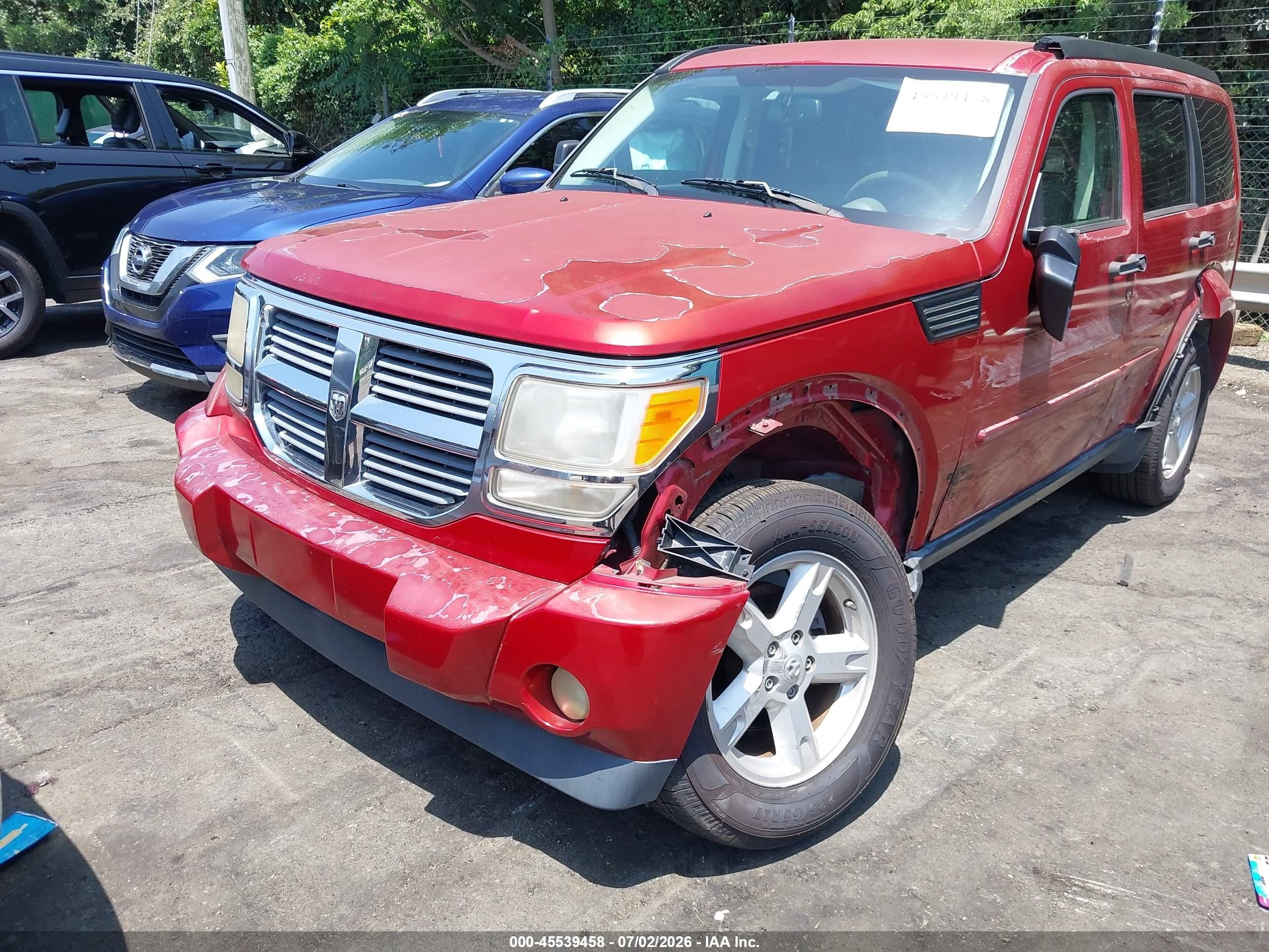 2007 Dodge Nitro Slt/rt Red vin: 1D8GT58K17W614167