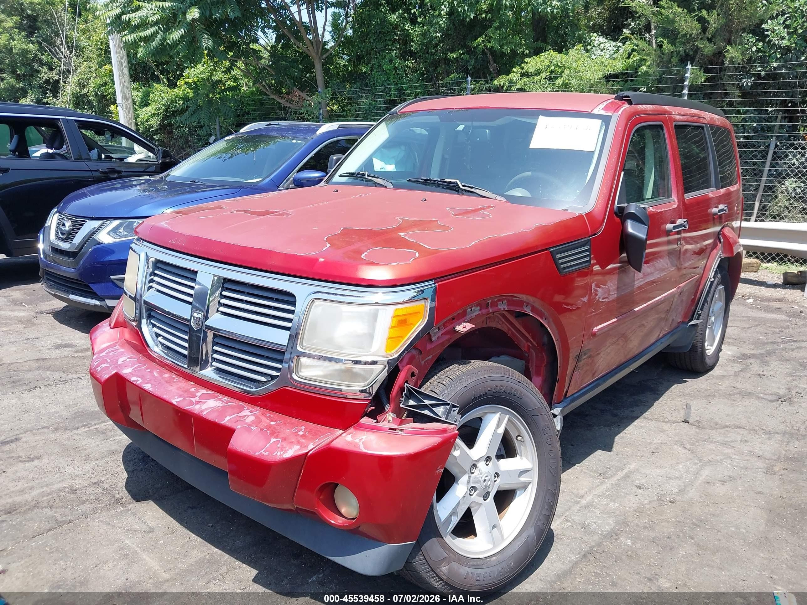 2007 Dodge Nitro Slt/rt Red vin: 1D8GT58K17W614167
