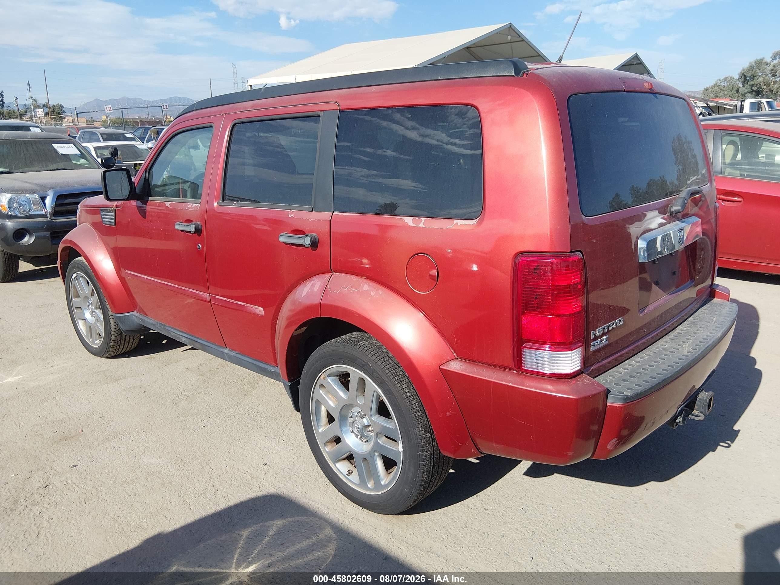 2007 Dodge Nitro Slt/rt Красный vin: 1D8GT58K27W585729