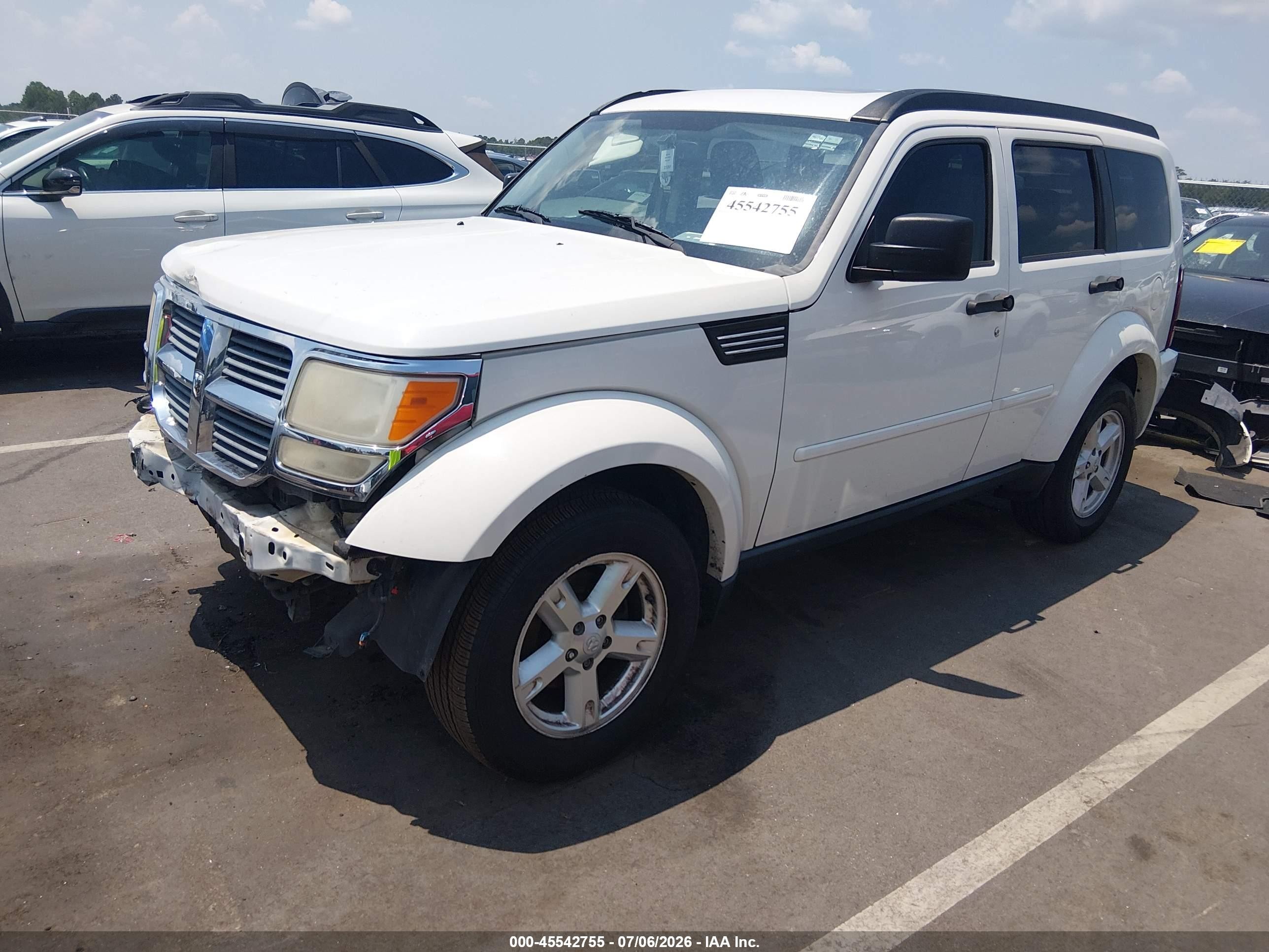 2007 Dodge Nitro Slt/rt White vin: 1D8GT58K47W719608