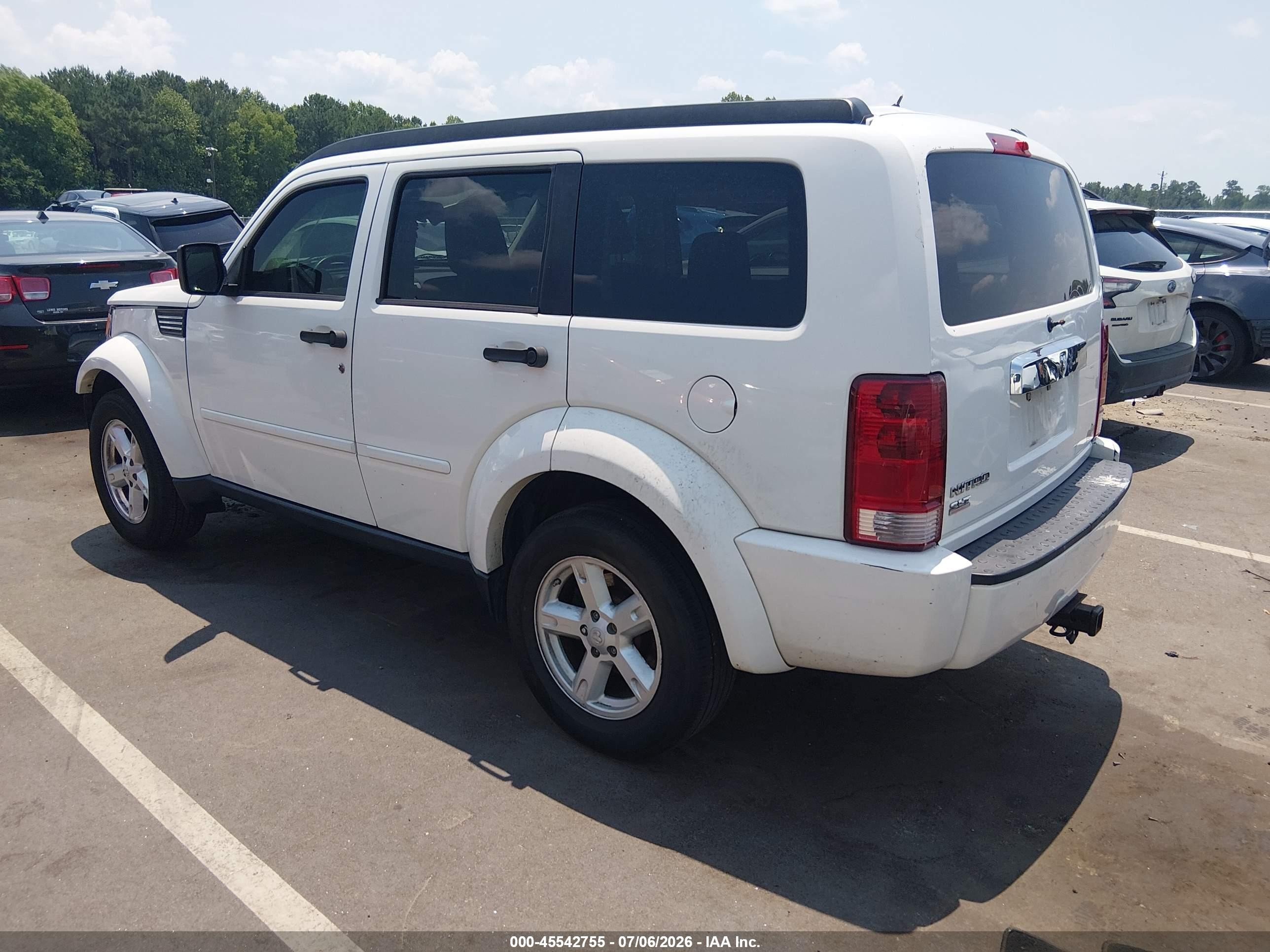 2007 Dodge Nitro Slt/rt White vin: 1D8GT58K47W719608