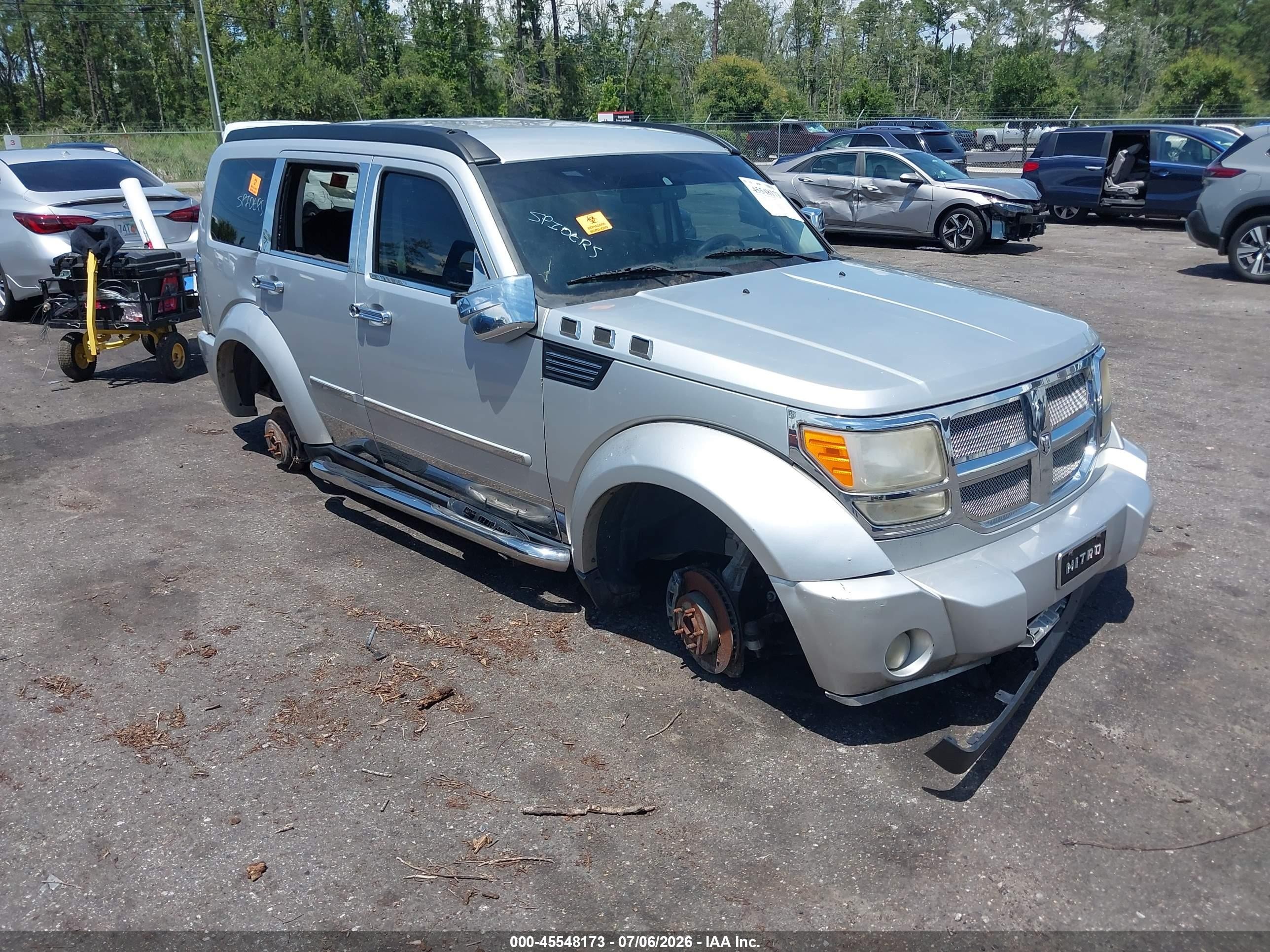 2007 Dodge Nitro Slt/rt Silver vin: 1D8GT58K67W502920