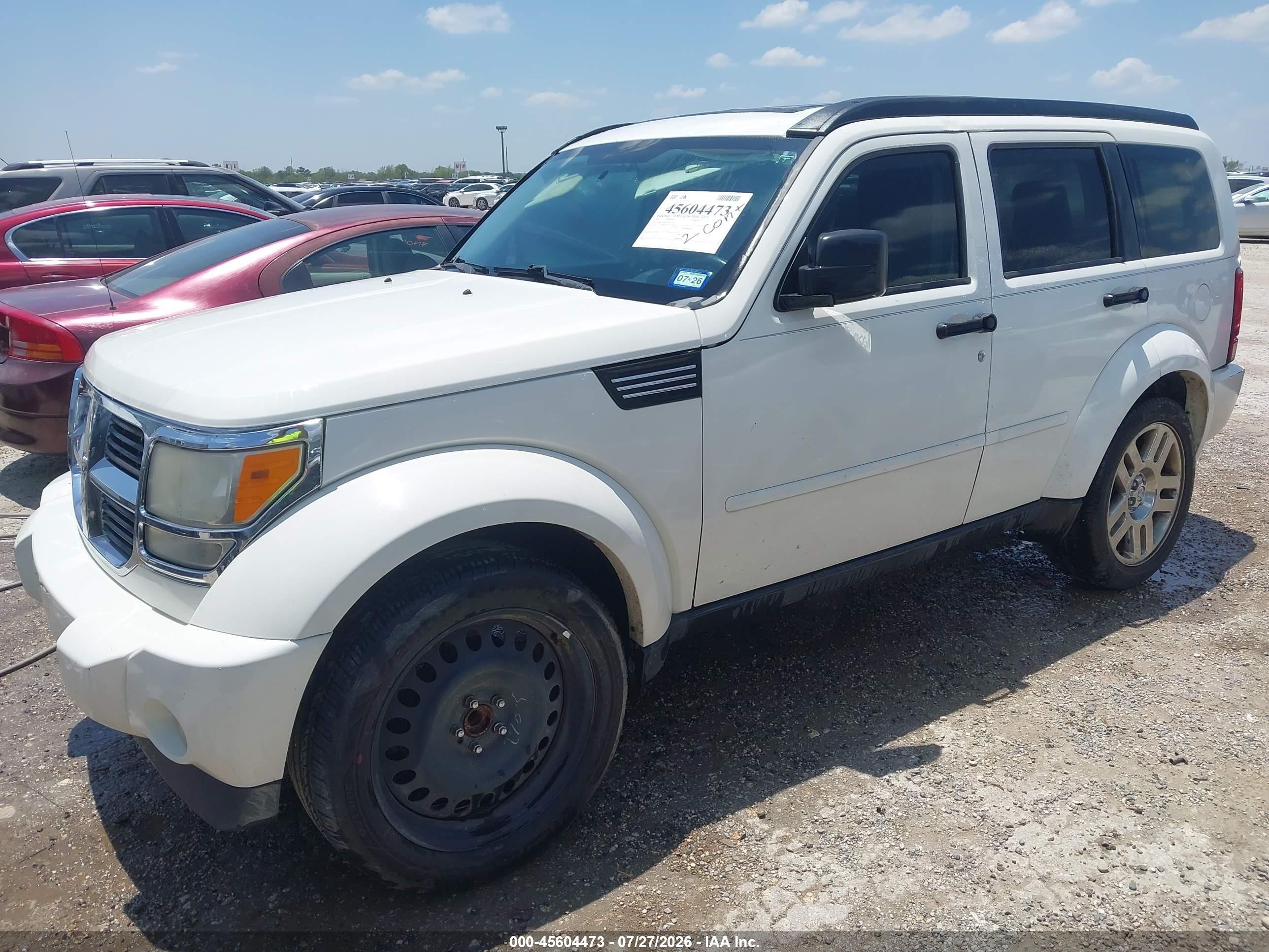 2007 Dodge Nitro Slt/rt White vin: 1D8GT58K87W735701