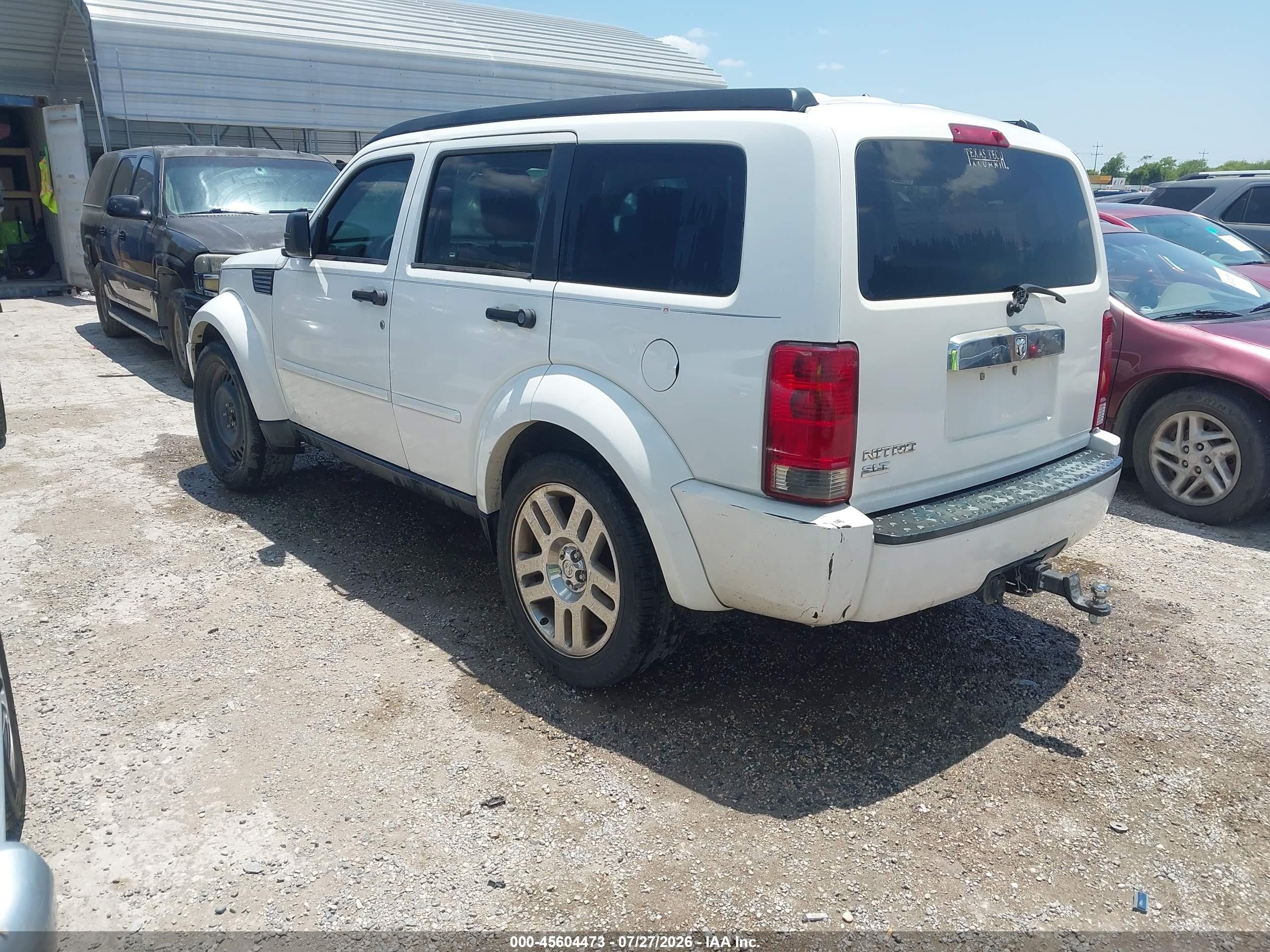2007 Dodge Nitro Slt/rt White vin: 1D8GT58K87W735701