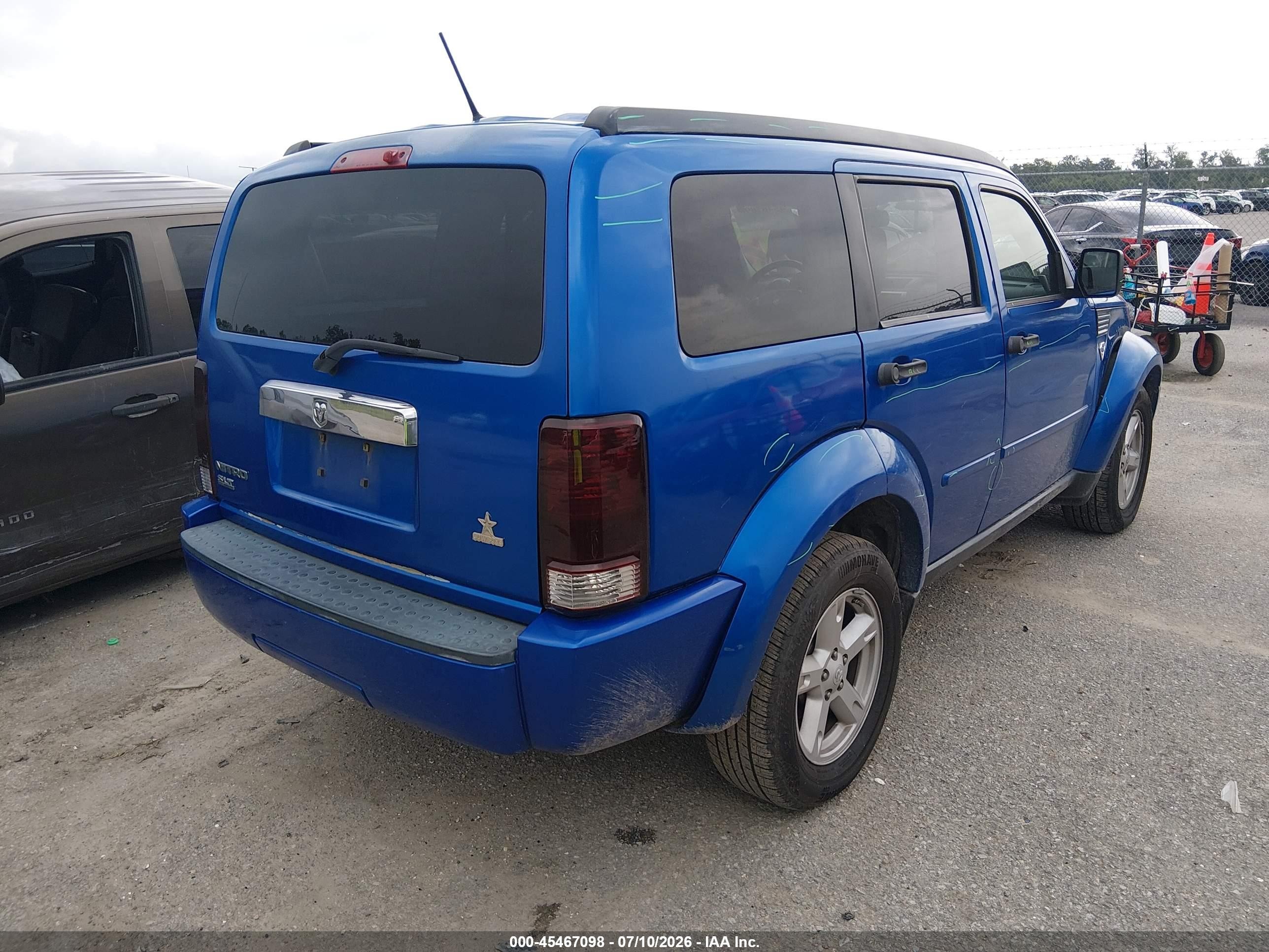 2007 Dodge Nitro Slt/rt Синий vin: 1D8GT58KX7W719712